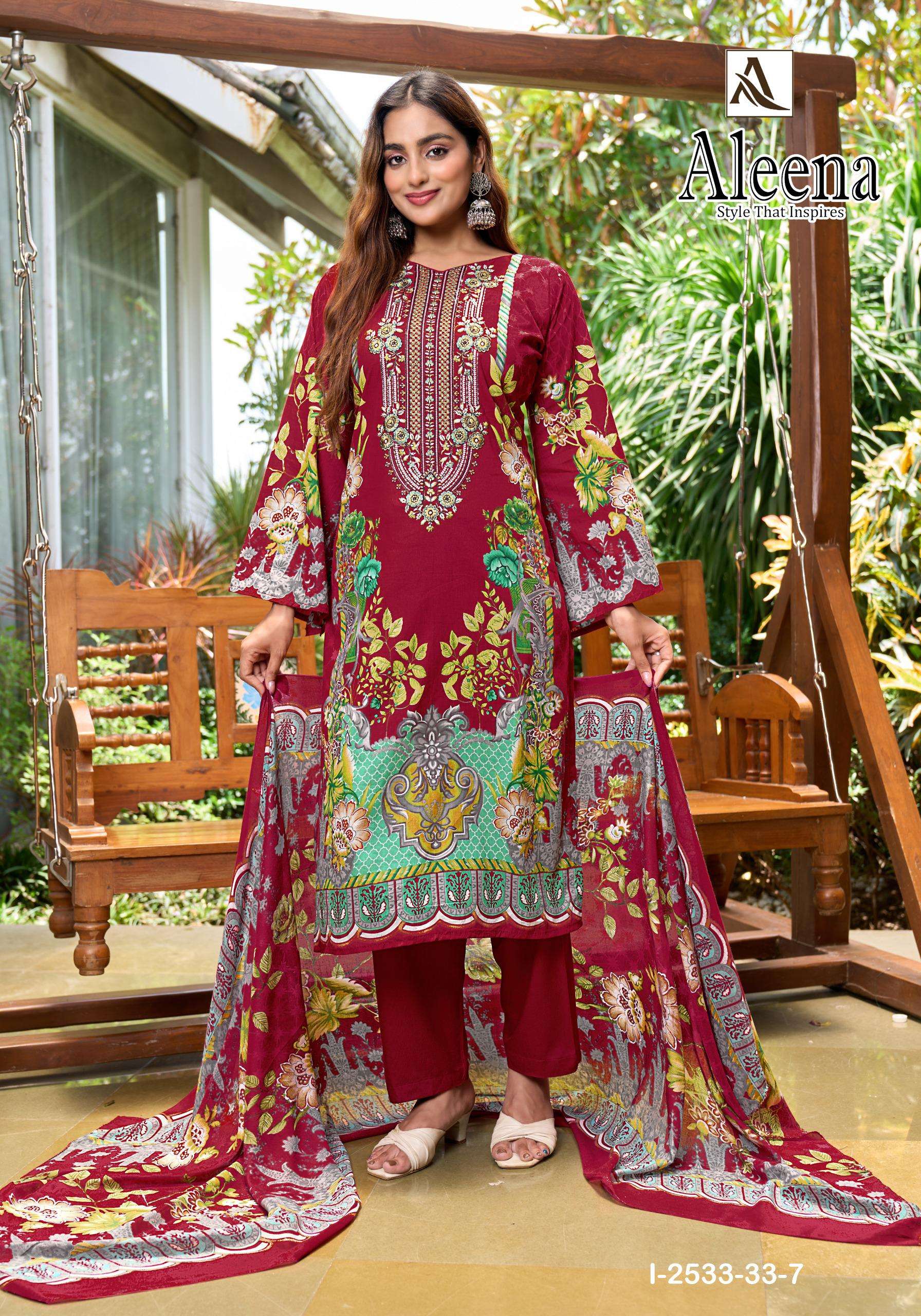 ALOK SUITS ALEENA COTTON DIGITAL PAKISTANI PRINT WITH FANCY WORK SUIT