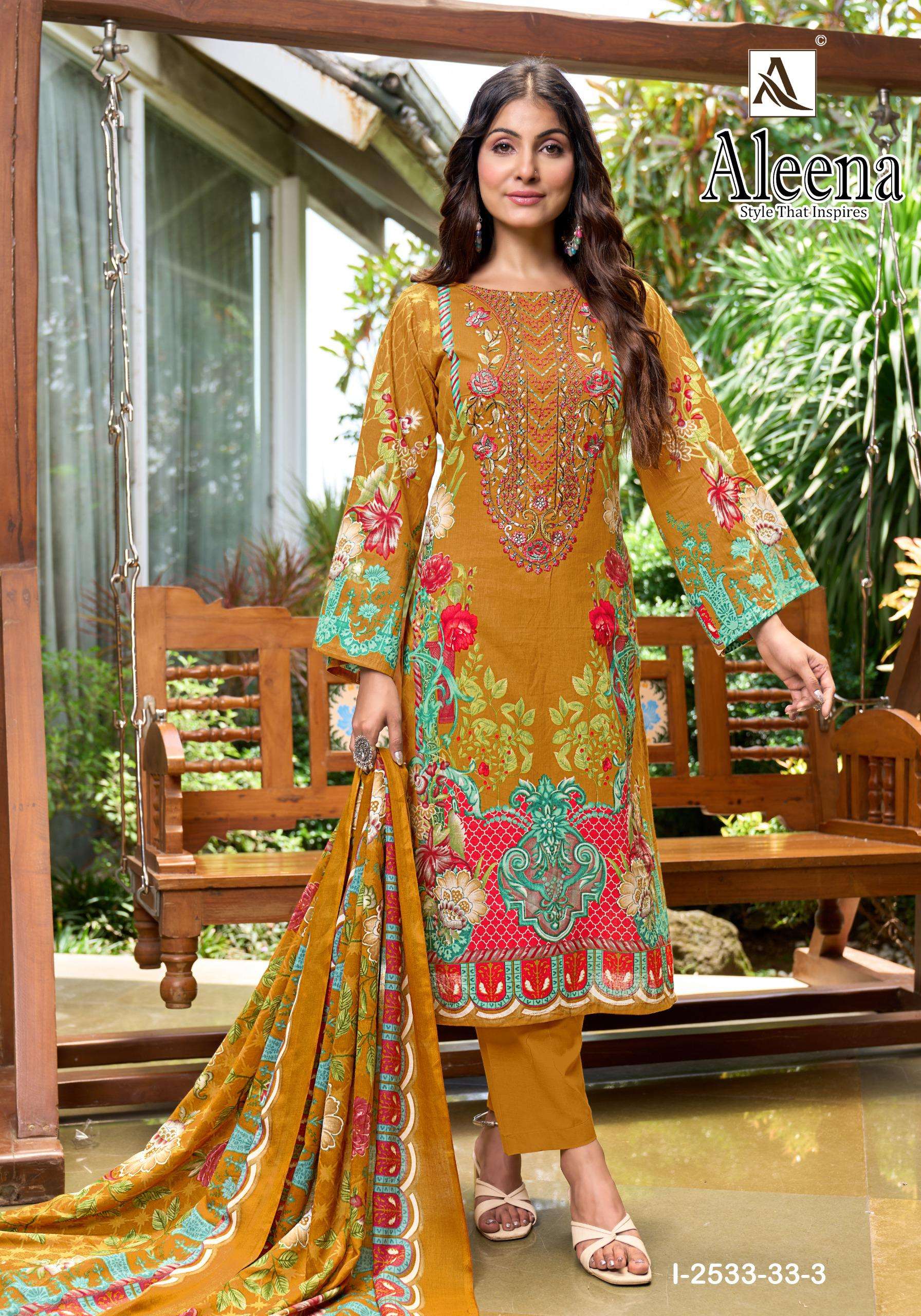 ALOK SUITS ALEENA COTTON DIGITAL PAKISTANI PRINT WITH FANCY WORK SUIT