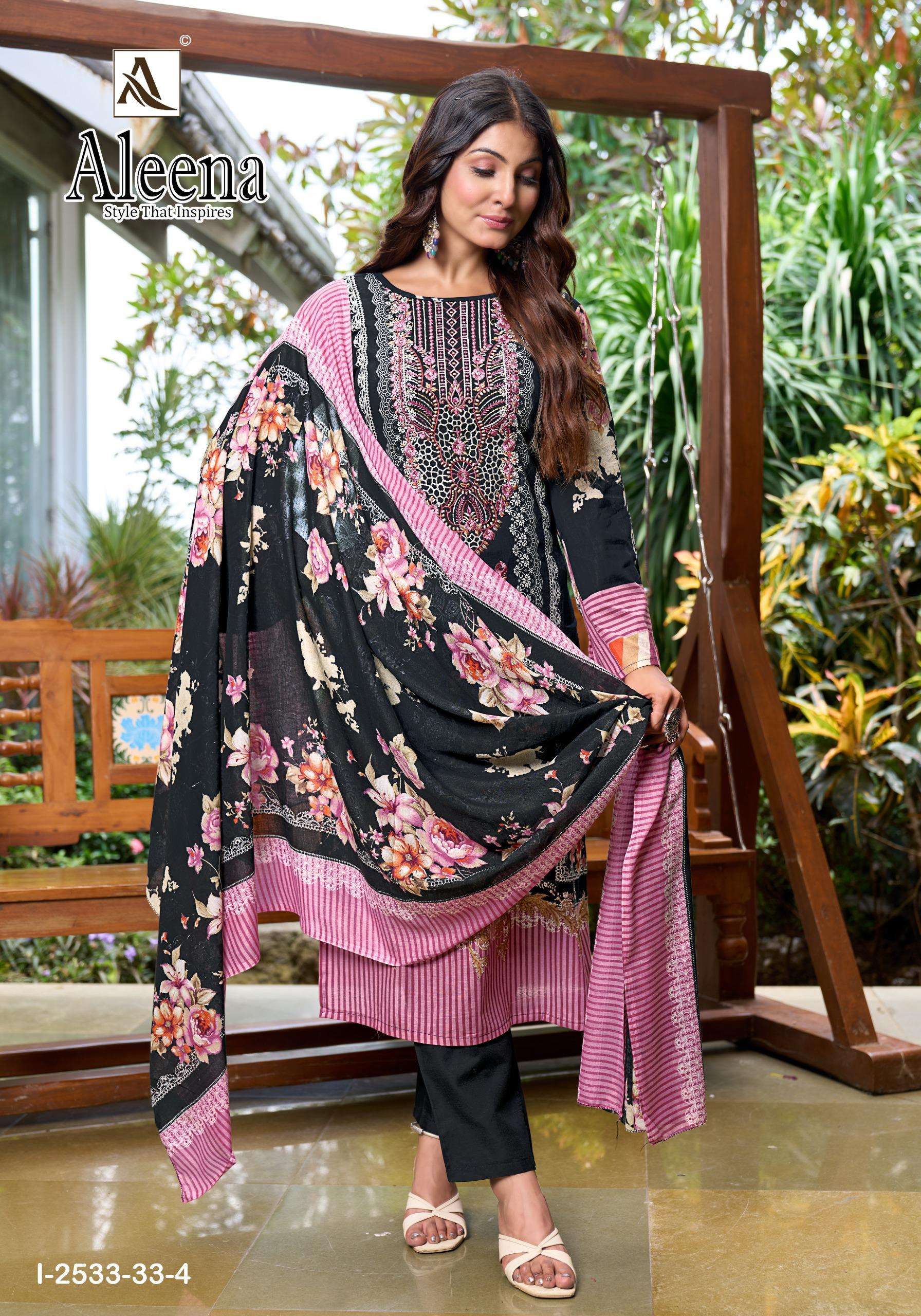 ALOK SUITS ALEENA COTTON DIGITAL PAKISTANI PRINT WITH FANCY WORK SUIT