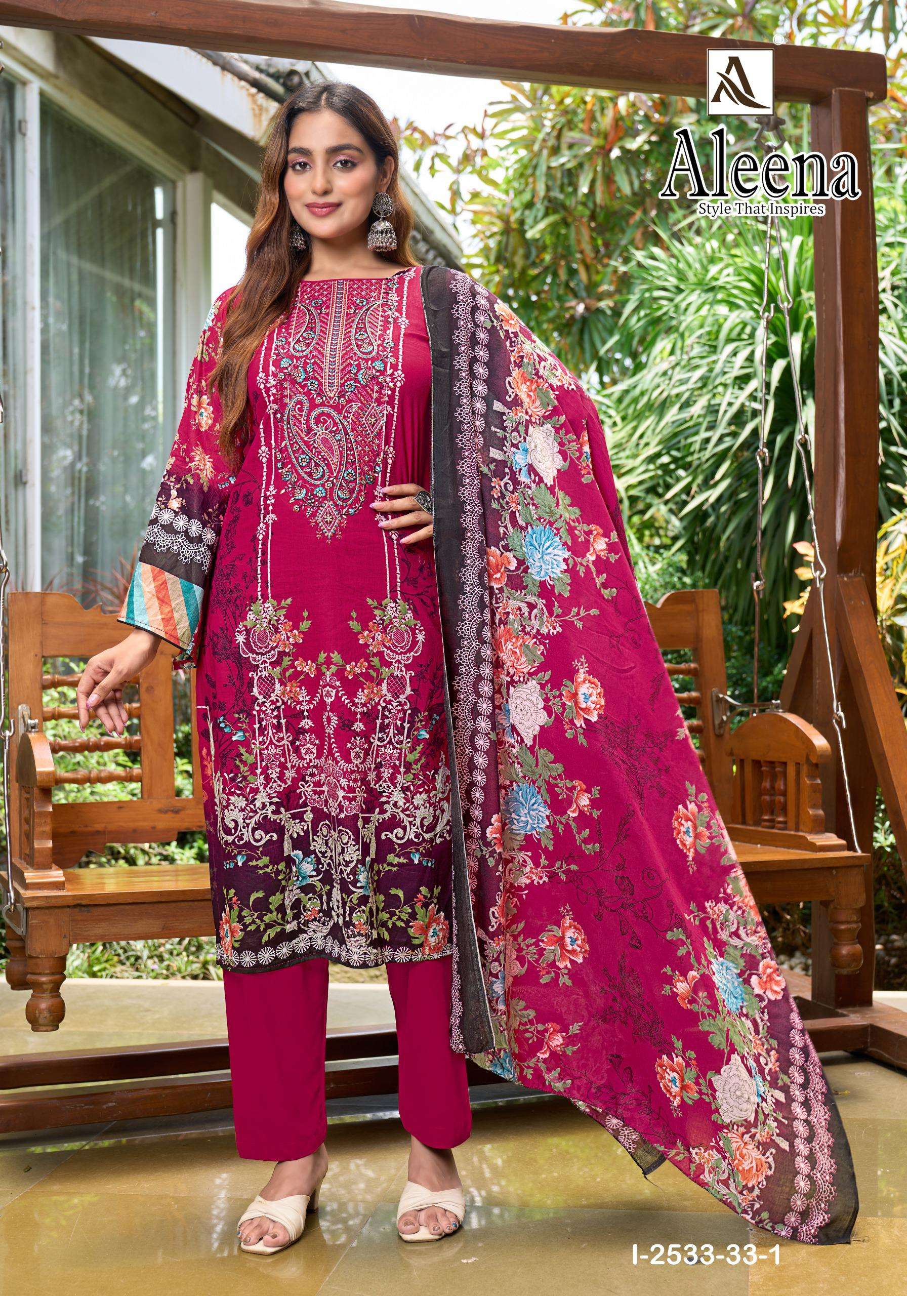 ALOK SUITS ALEENA COTTON DIGITAL PAKISTANI PRINT WITH FANCY WORK SUIT