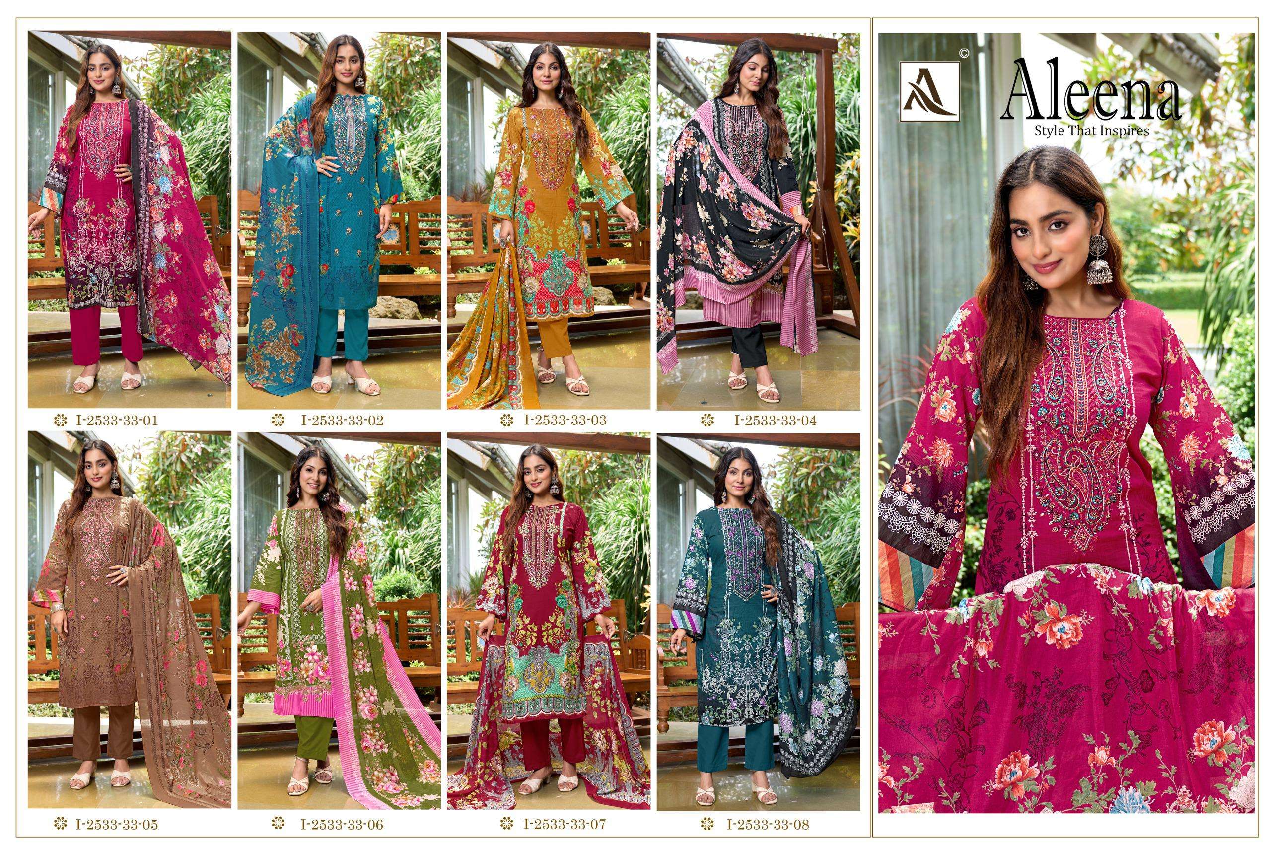 ALOK SUITS ALEENA COTTON DIGITAL PAKISTANI PRINT WITH FANCY WORK SUIT