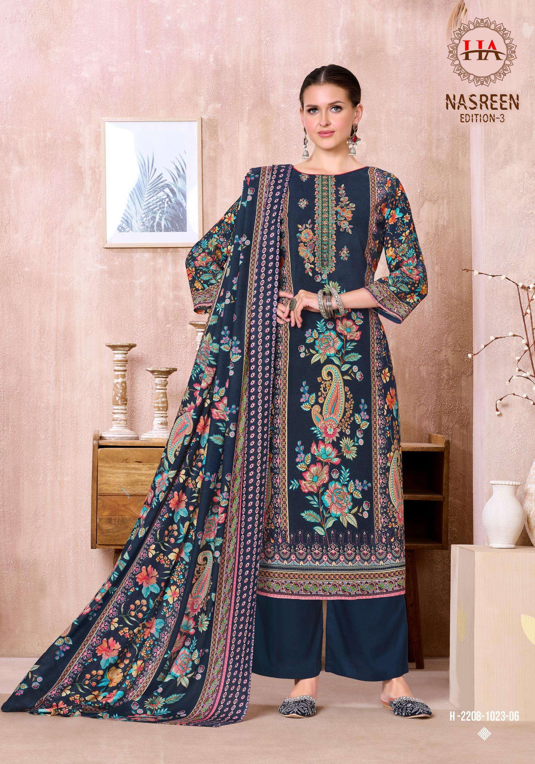 ALOK SUITS BIN ILYAS COTTON PRINT WITH FANCY EMBROIDERY WORK SUIT