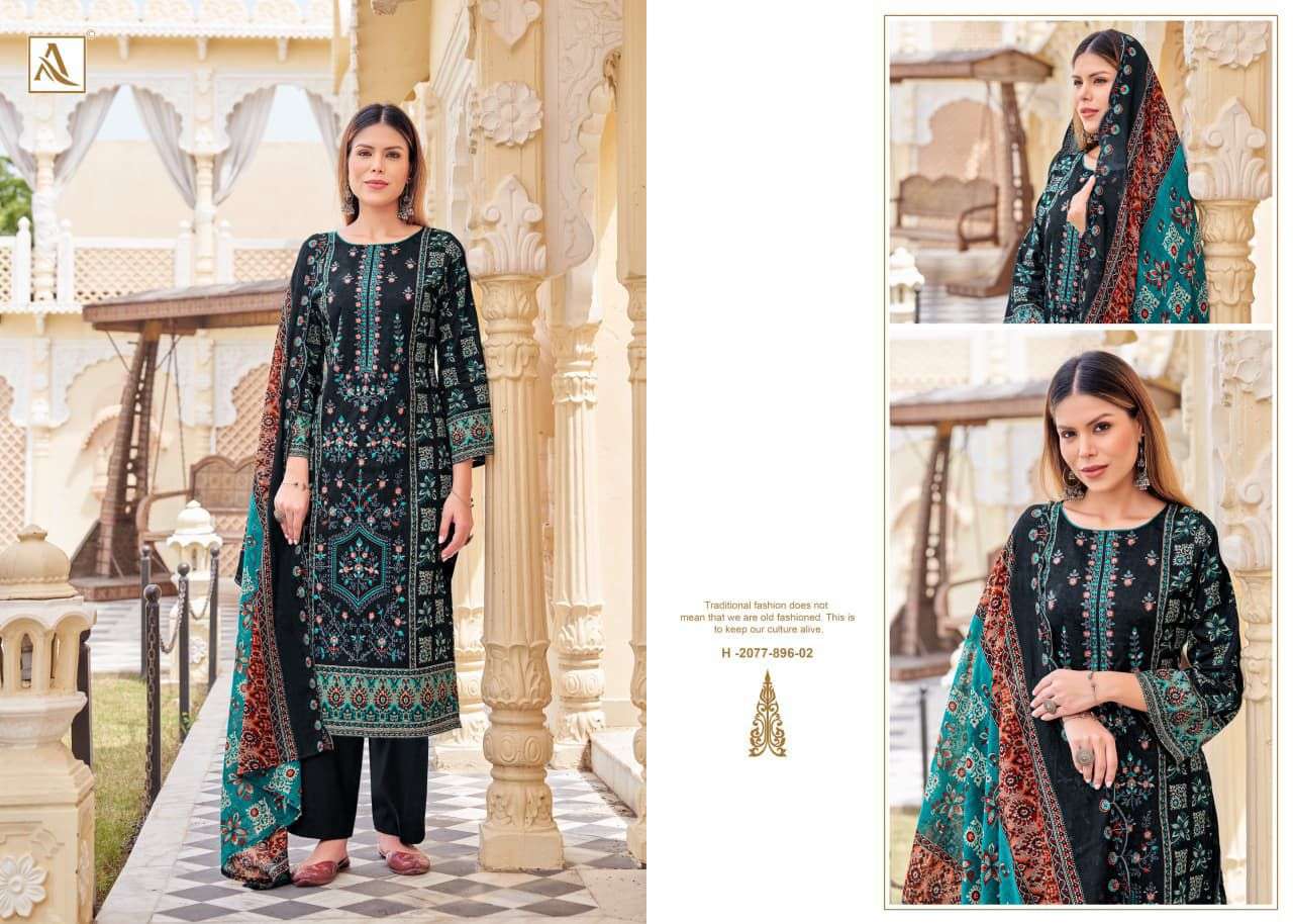ALOK SUITS BIN SAEED VOL 12 COTTON DIGITAL PRINTS WITH FANCY WORK SUIT