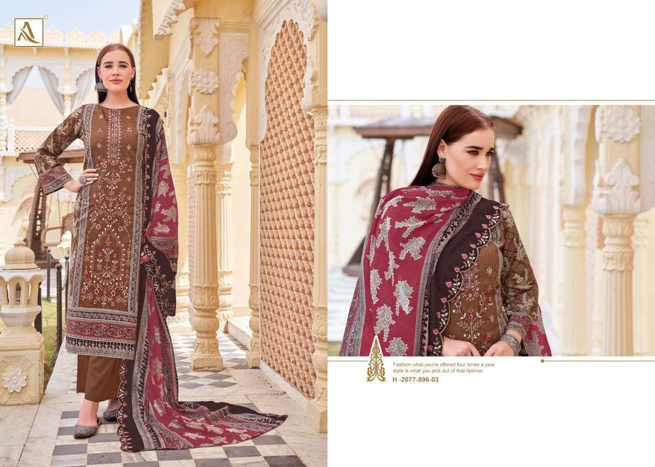 ALOK SUITS BIN SAEED VOL 12 COTTON DIGITAL PRINTS WITH FANCY WORK SUIT