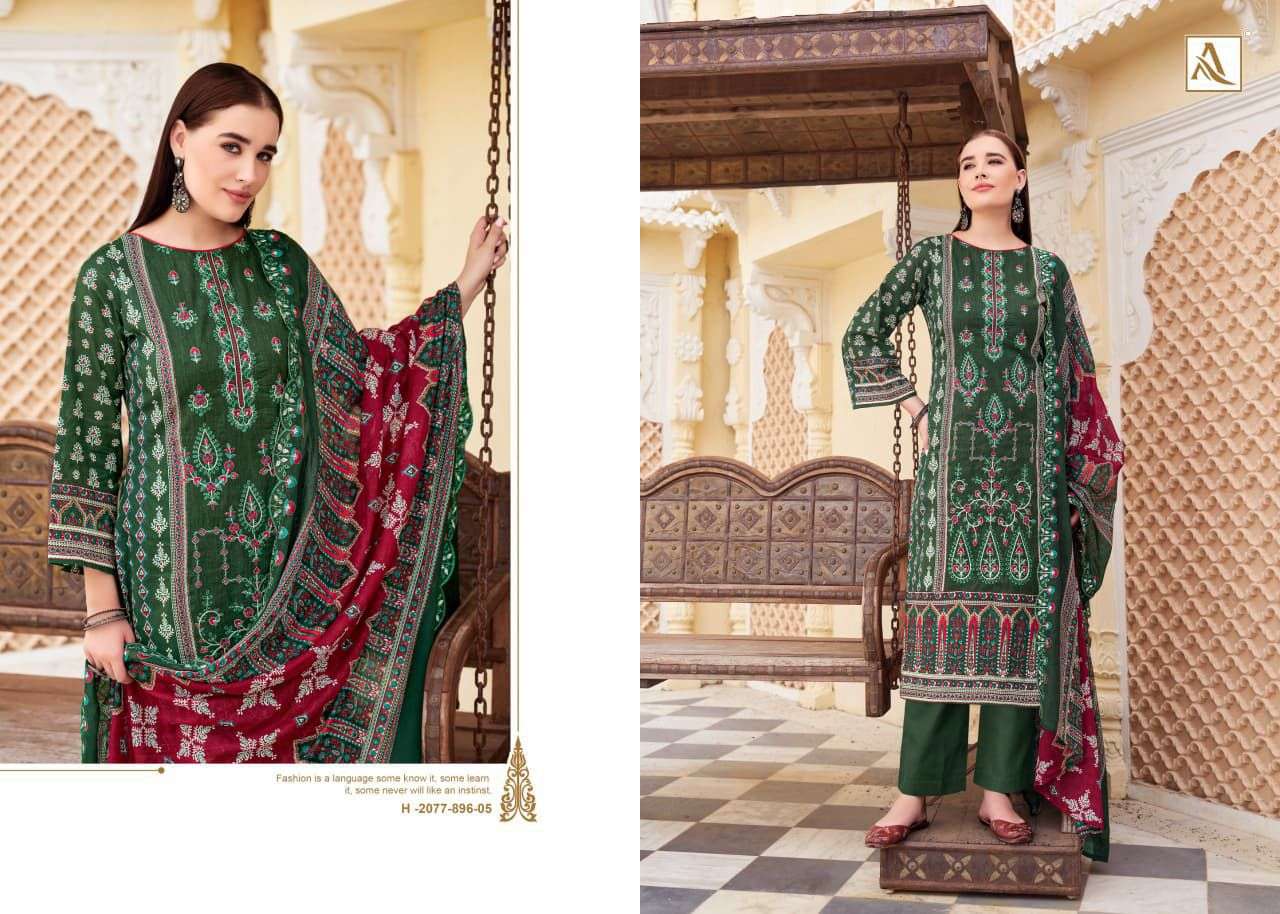 ALOK SUITS BIN SAEED VOL 12 COTTON DIGITAL PRINTS WITH FANCY WORK SUIT