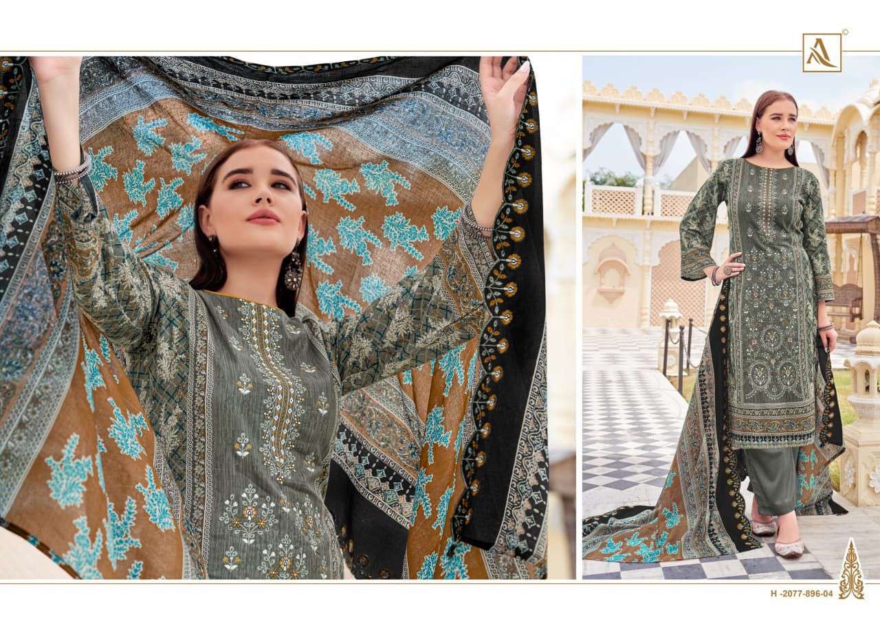 ALOK SUITS BIN SAEED VOL 12 COTTON DIGITAL PRINTS WITH FANCY WORK SUIT