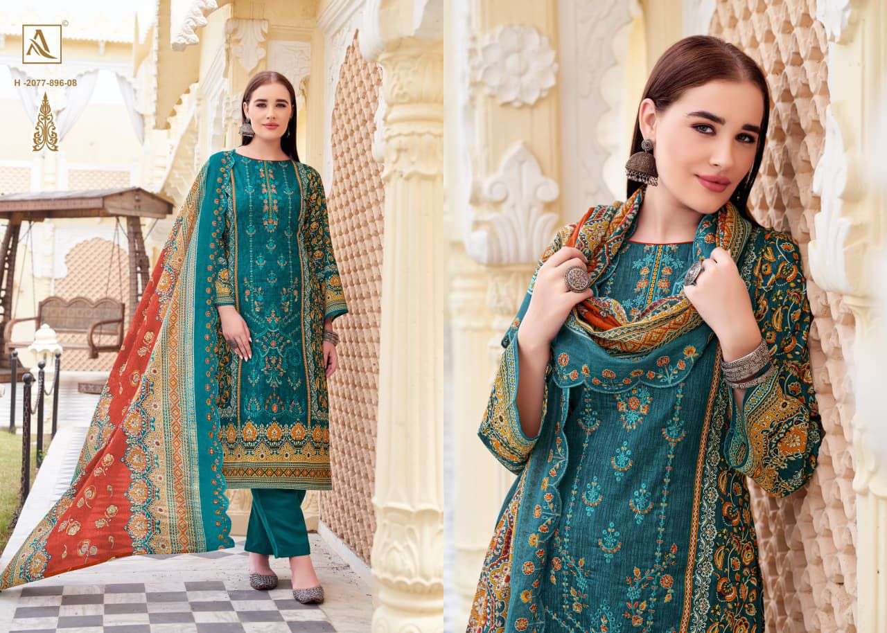 ALOK SUITS BIN SAEED VOL 12 COTTON DIGITAL PRINTS WITH FANCY WORK SUIT