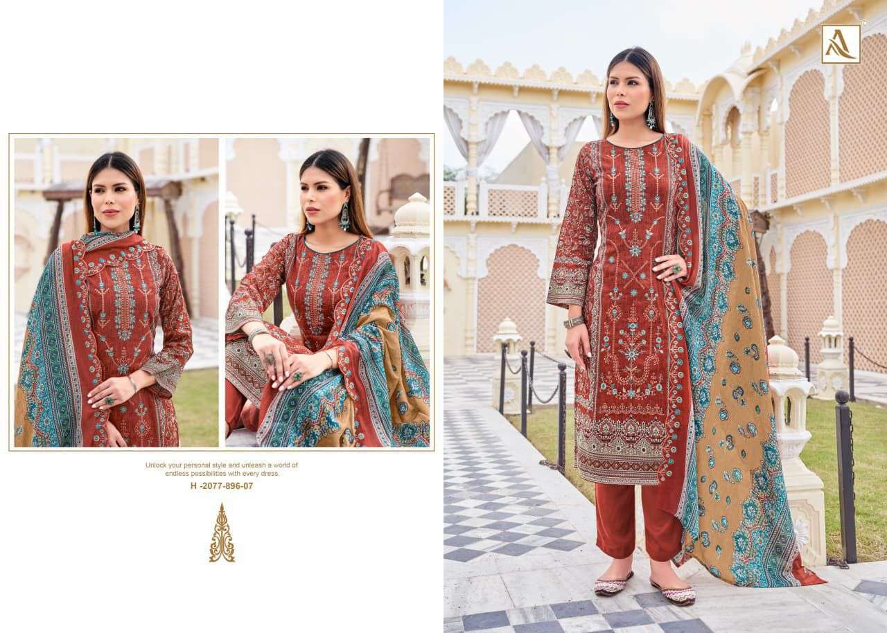 ALOK SUITS BIN SAEED VOL 12 COTTON DIGITAL PRINTS WITH FANCY WORK SUIT
