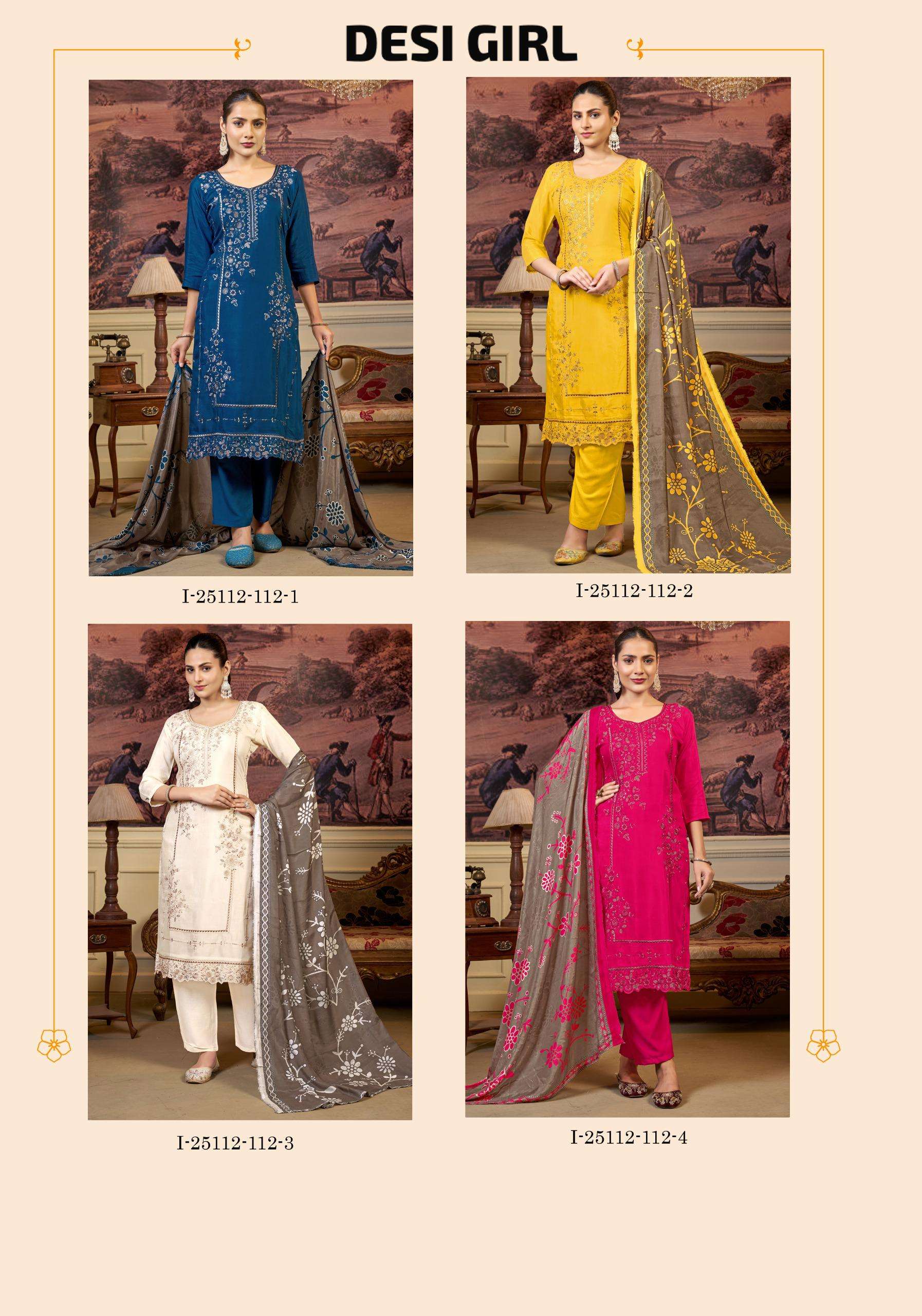 ALOK SUITS DESI GIRL VISCOSE EMBROIDERY DESIGNER WORK LADIES SUIT