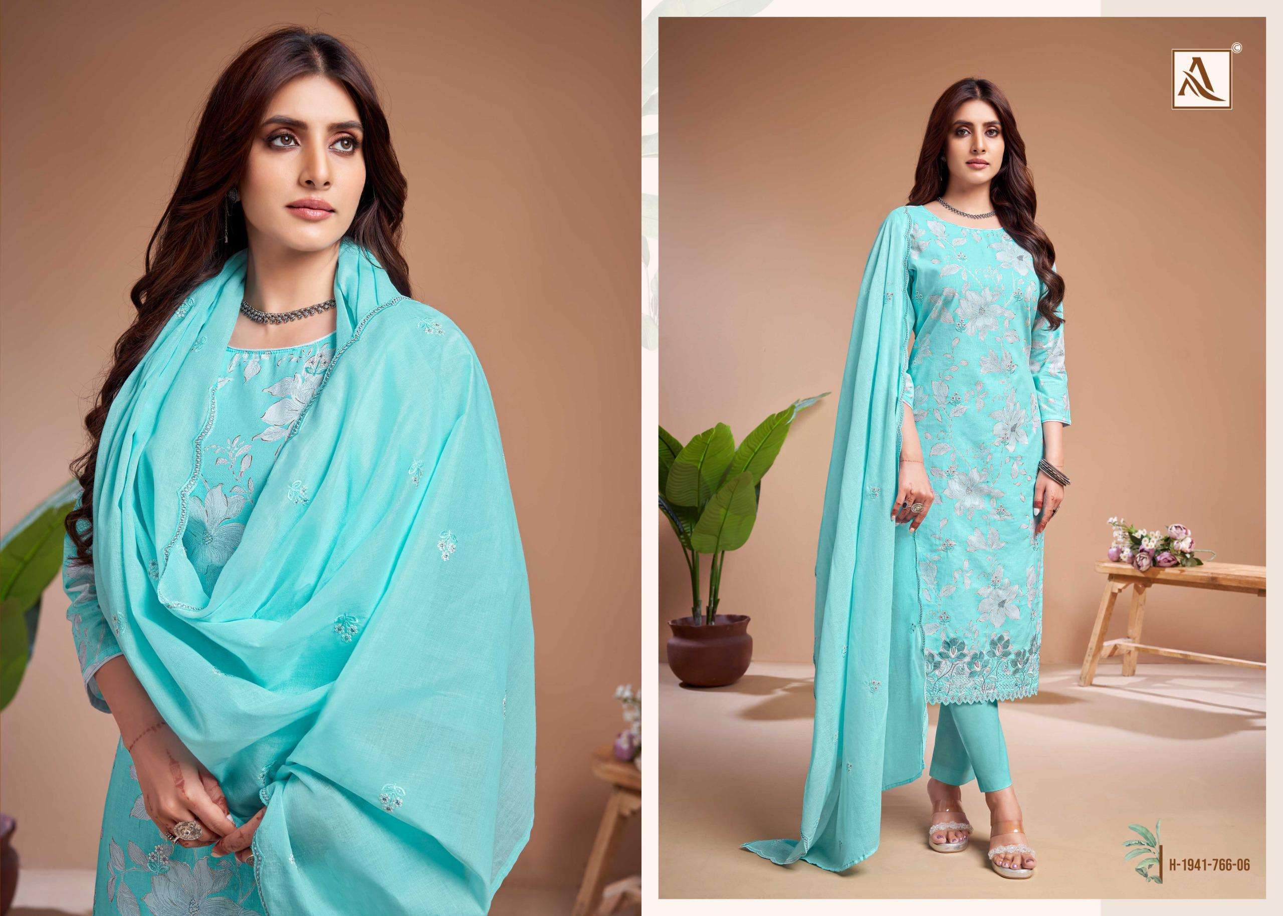 ALOK SUITS KHADIZA COTTON PRINT WITH FANCY EMBROIDERY WORK SUIT