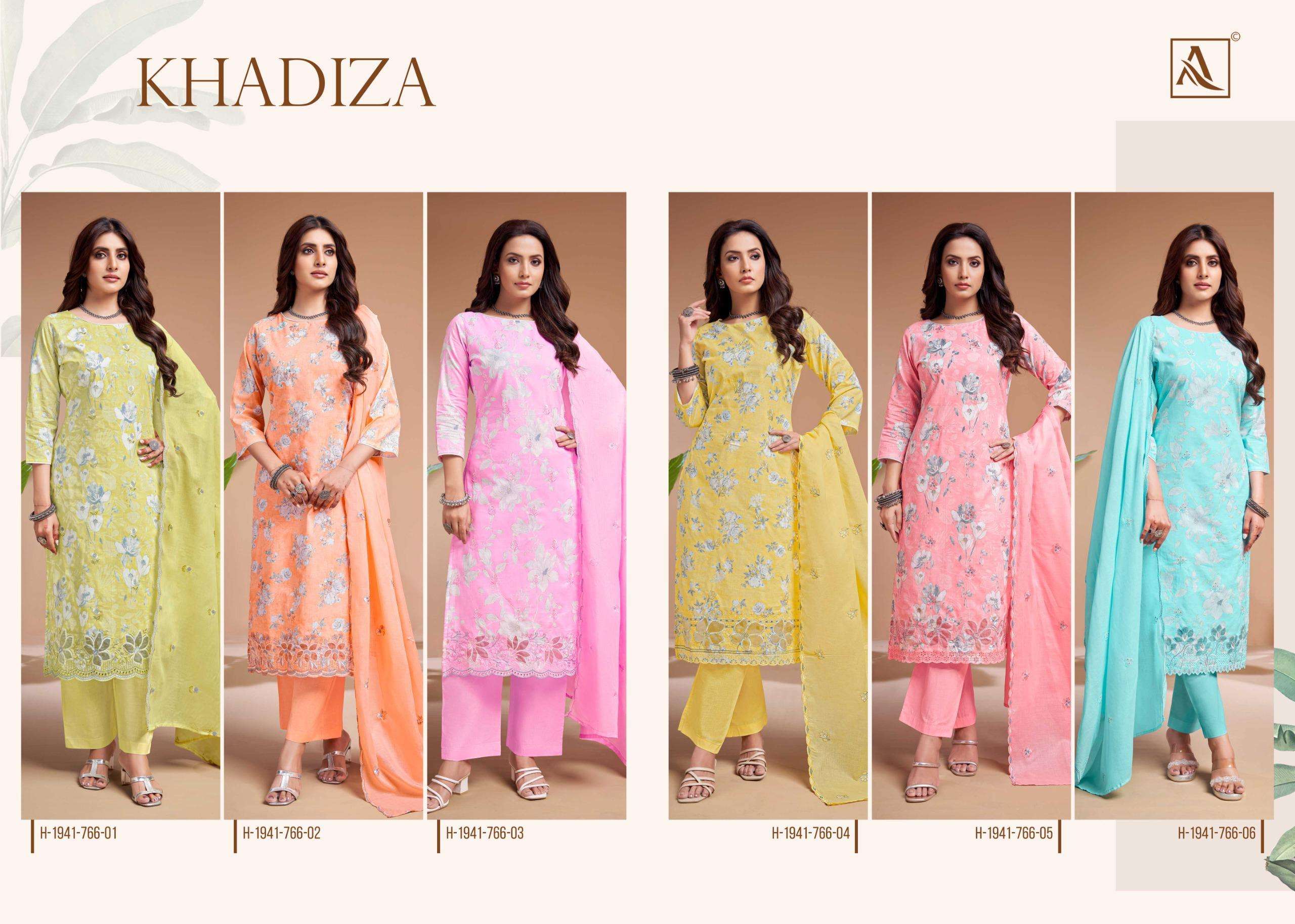 ALOK SUITS KHADIZA COTTON PRINT WITH FANCY EMBROIDERY WORK SUIT