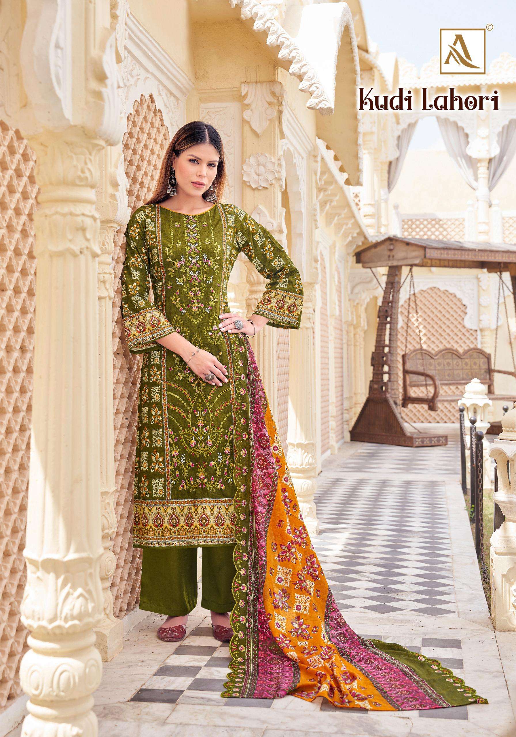 ALOK SUITS KUDI LAHORI COTTON PRINT WITH FANCY EMBROIDERY WORK SUIT