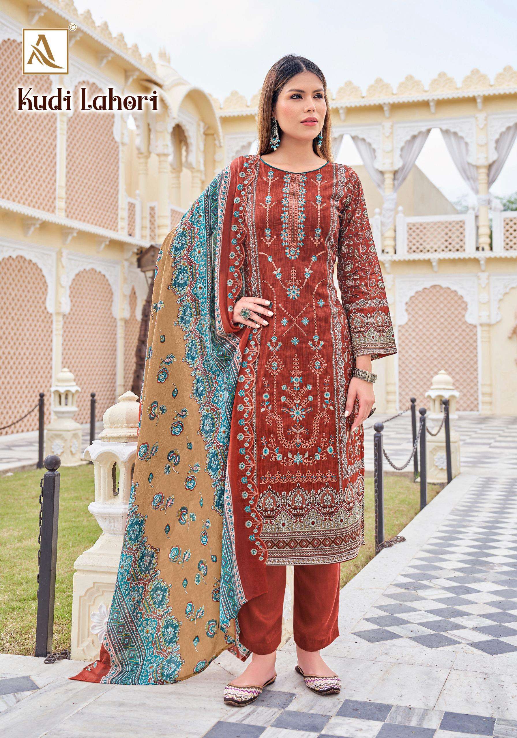 ALOK SUITS KUDI LAHORI COTTON PRINT WITH FANCY EMBROIDERY WORK SUIT