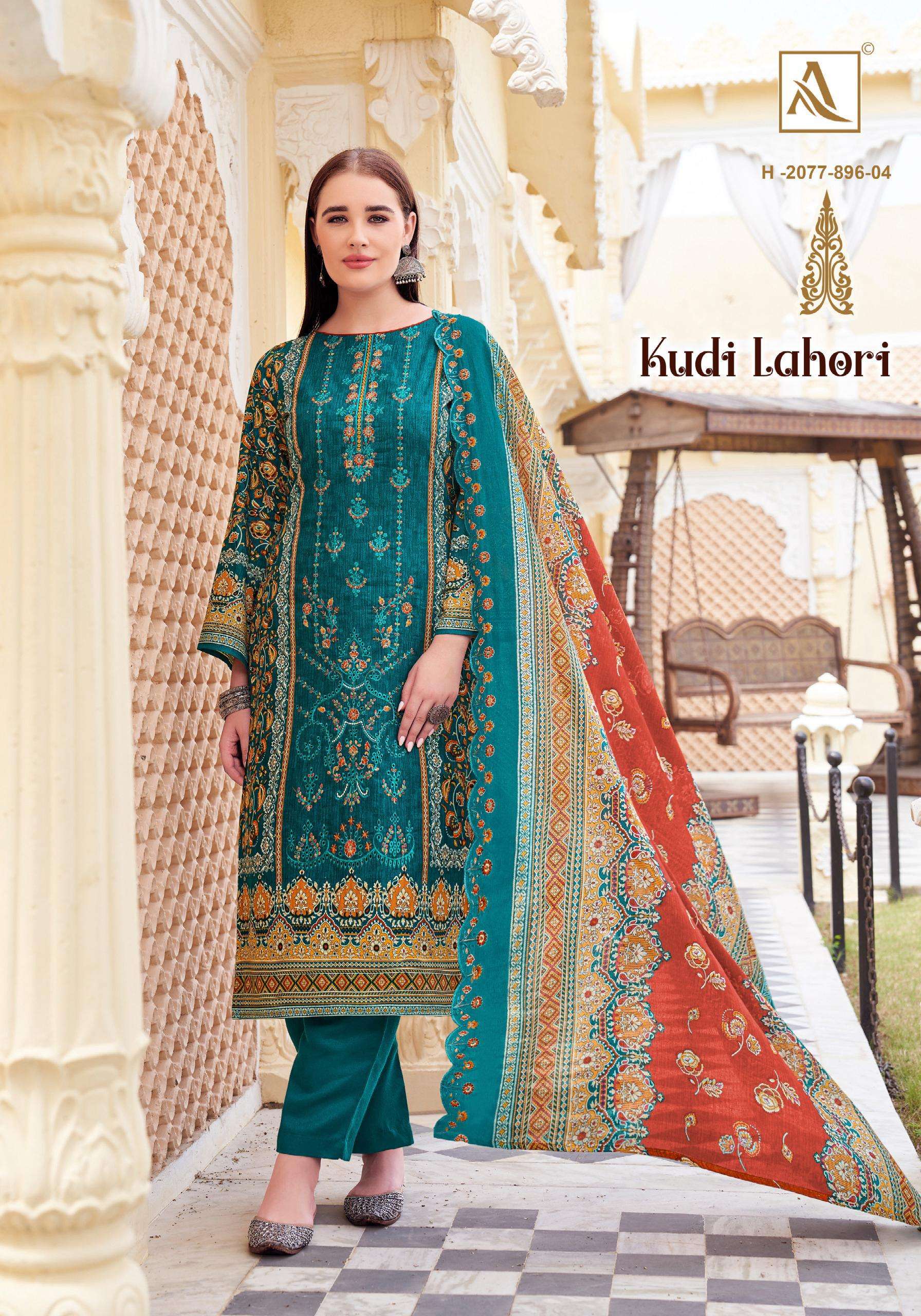 ALOK SUITS KUDI LAHORI COTTON PRINT WITH FANCY EMBROIDERY WORK SUIT