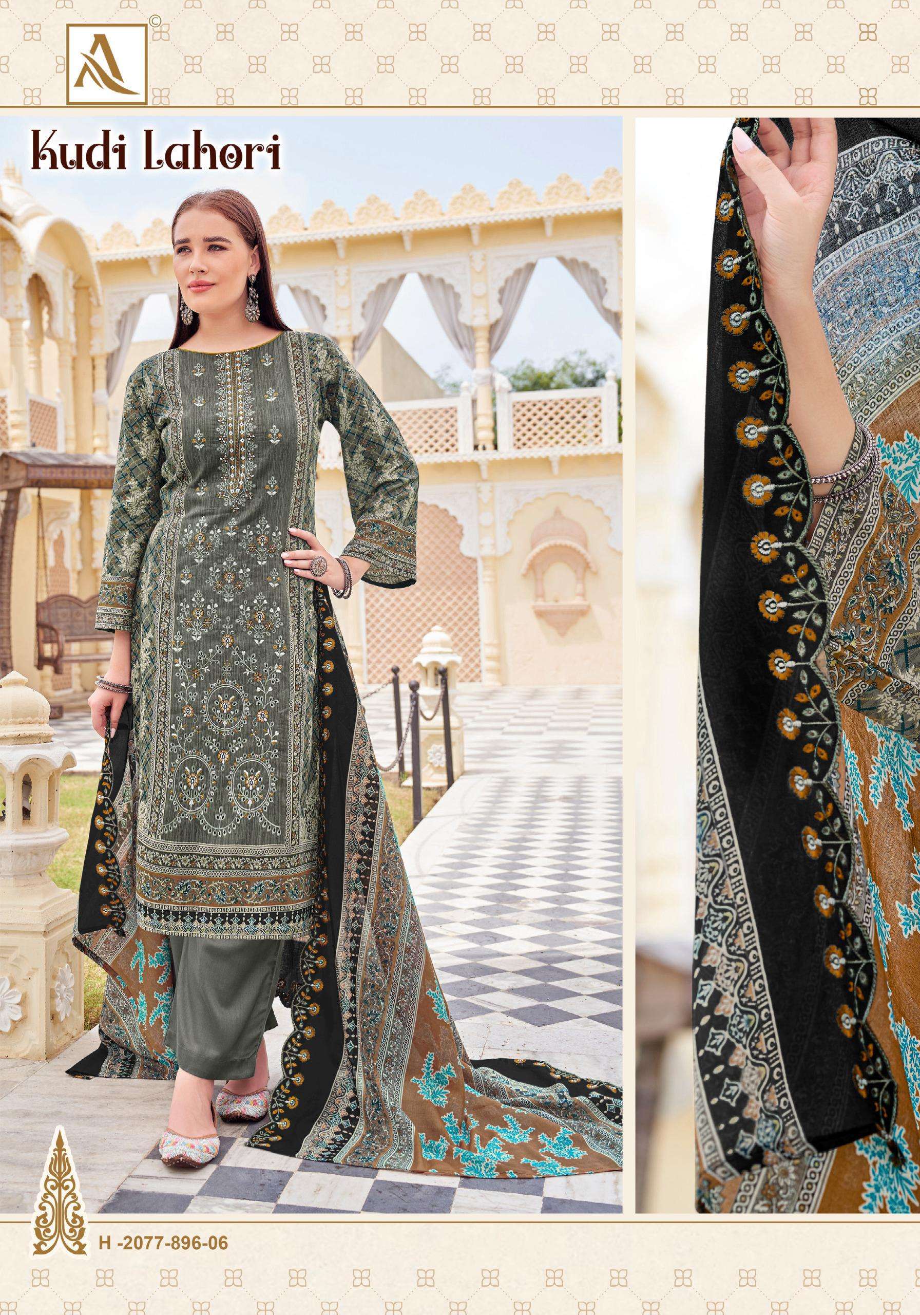 ALOK SUITS KUDI LAHORI COTTON PRINT WITH FANCY EMBROIDERY WORK SUIT