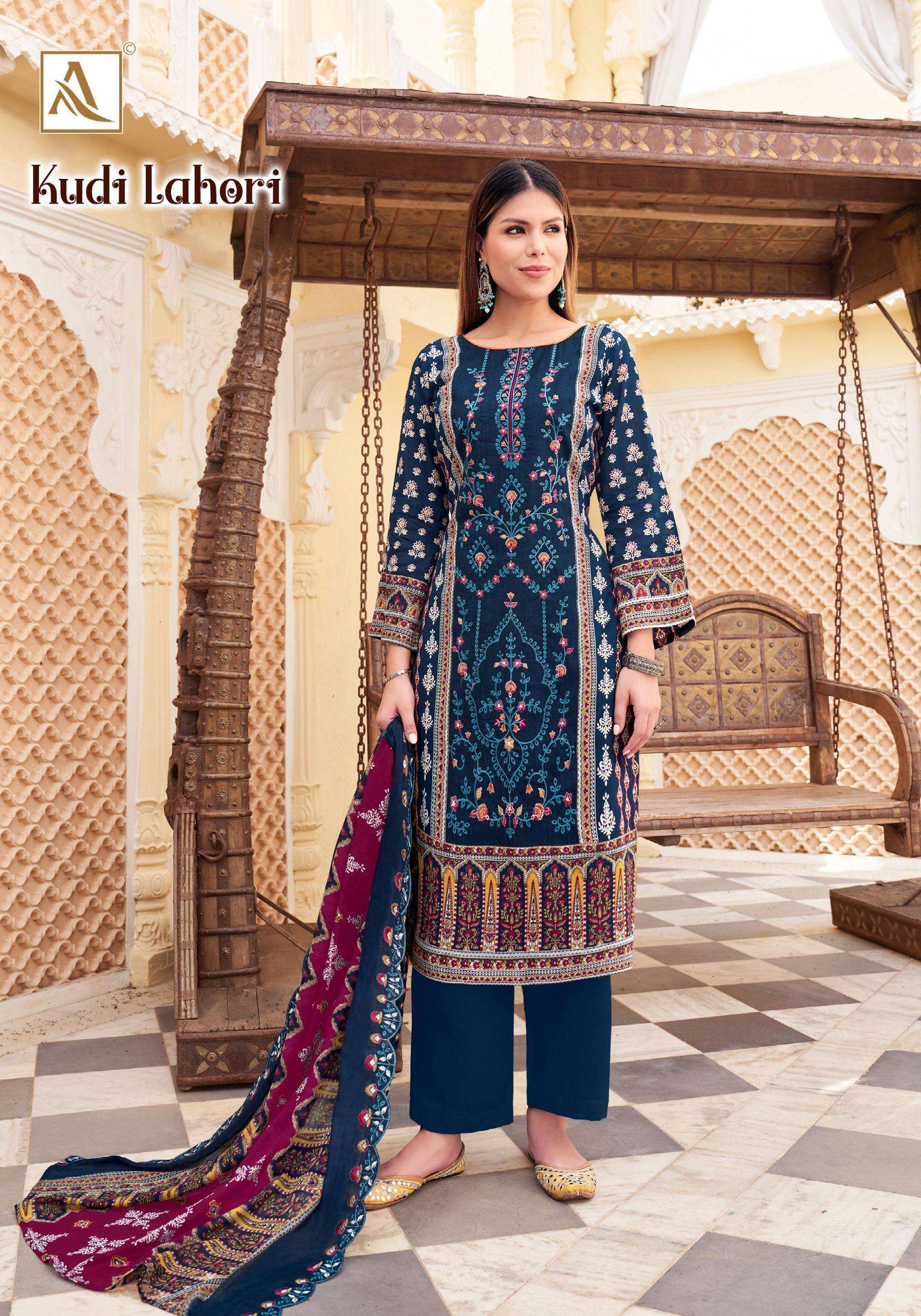 ALOK SUITS KUDI LAHORI COTTON PRINT WITH FANCY EMBROIDERY WORK SUIT