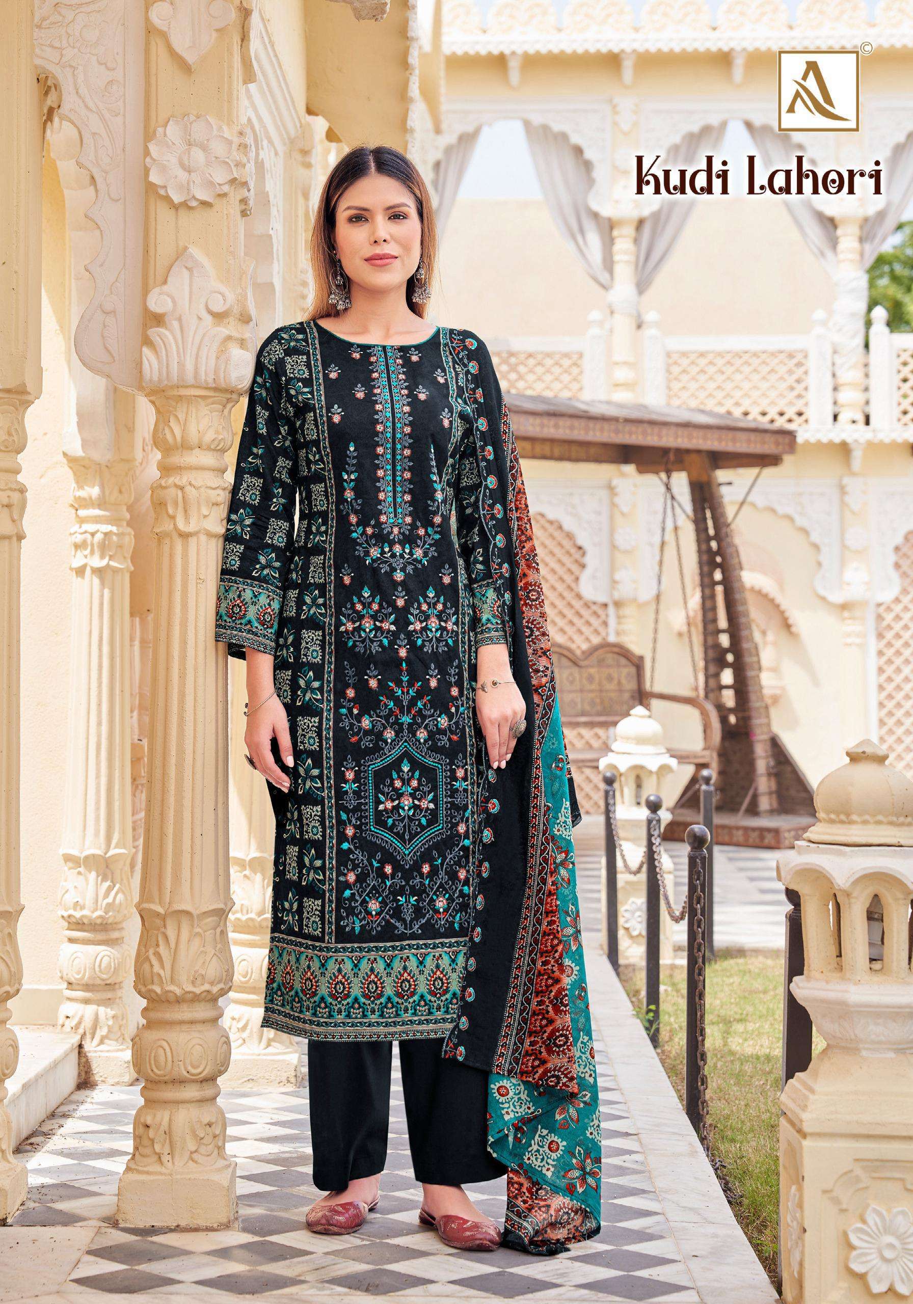 ALOK SUITS KUDI LAHORI COTTON PRINT WITH FANCY EMBROIDERY WORK SUIT