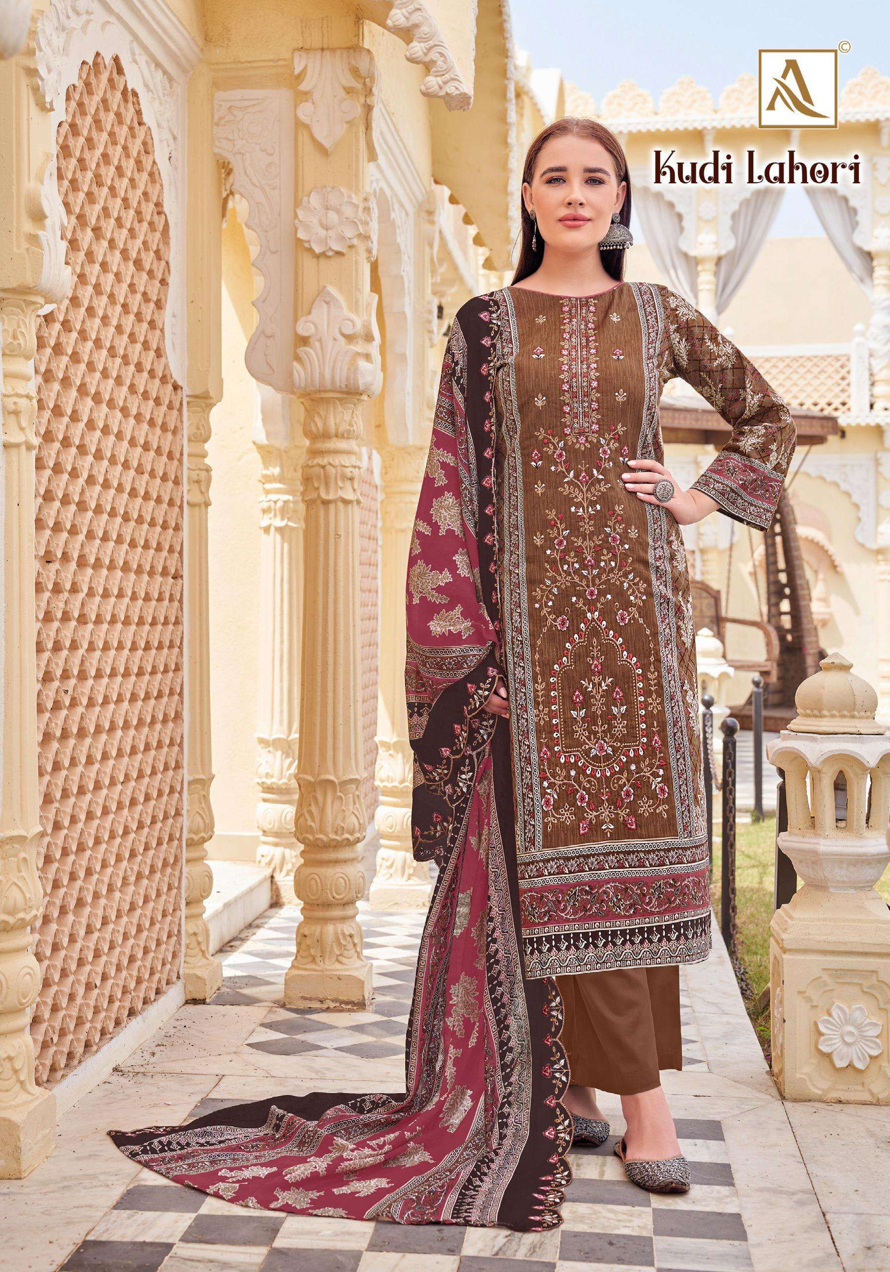 ALOK SUITS KUDI LAHORI COTTON PRINT WITH FANCY EMBROIDERY WORK SUIT