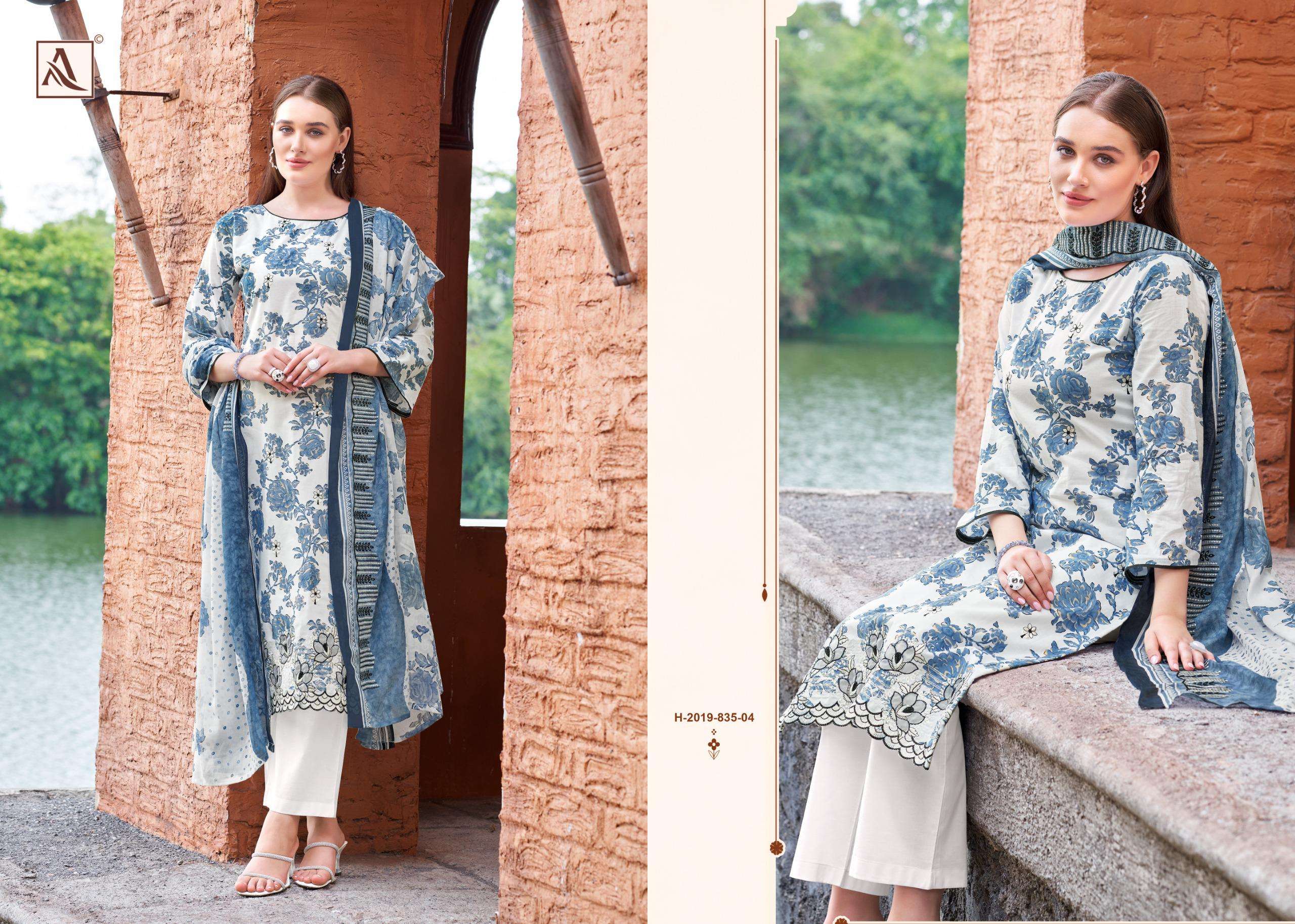 ALOK SUITS MAHRUKH COTTON PRINT WITH FANCY EMBROIDERY WORK SUITS 