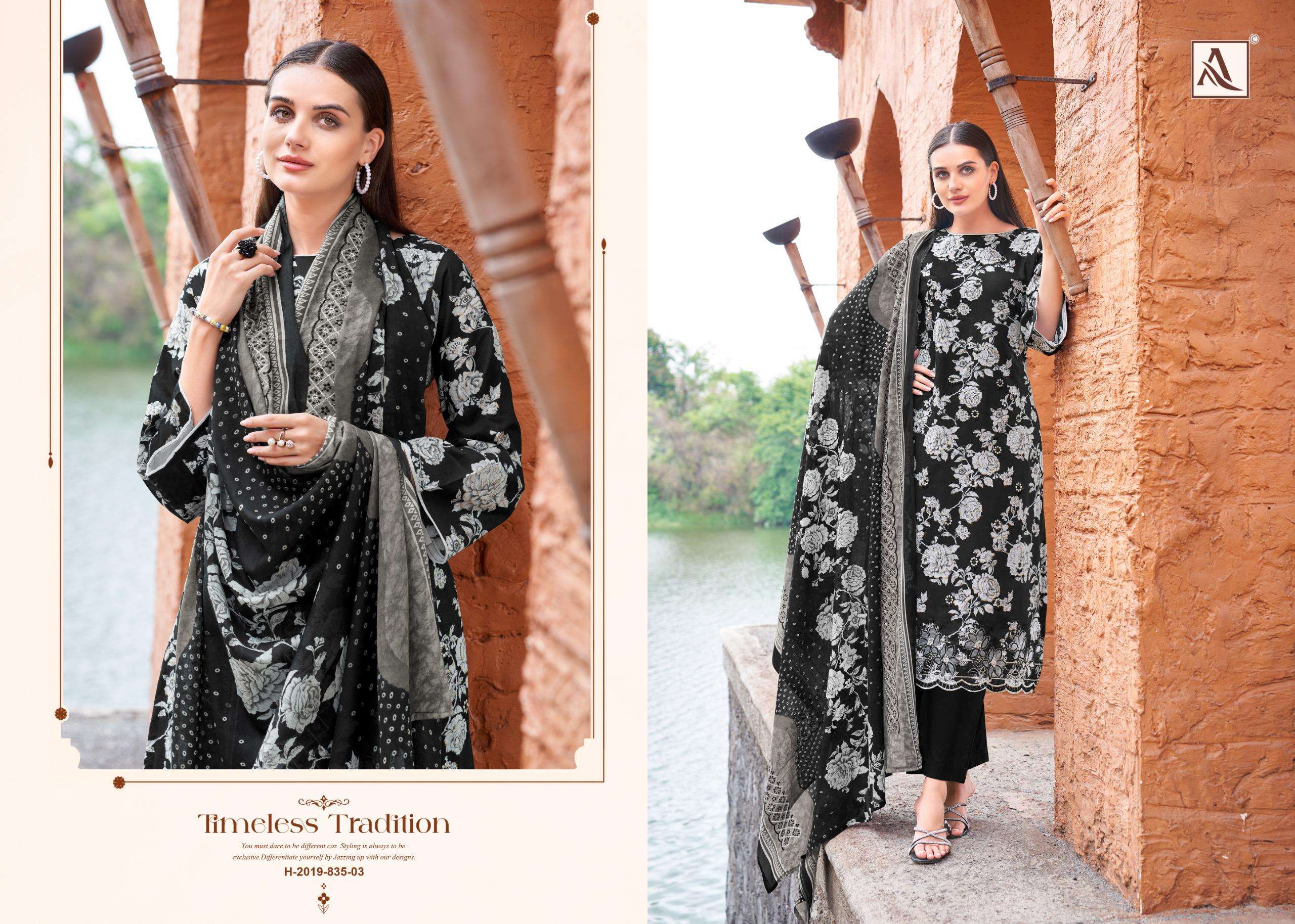 ALOK SUITS MAHRUKH COTTON PRINT WITH FANCY EMBROIDERY WORK SUITS 