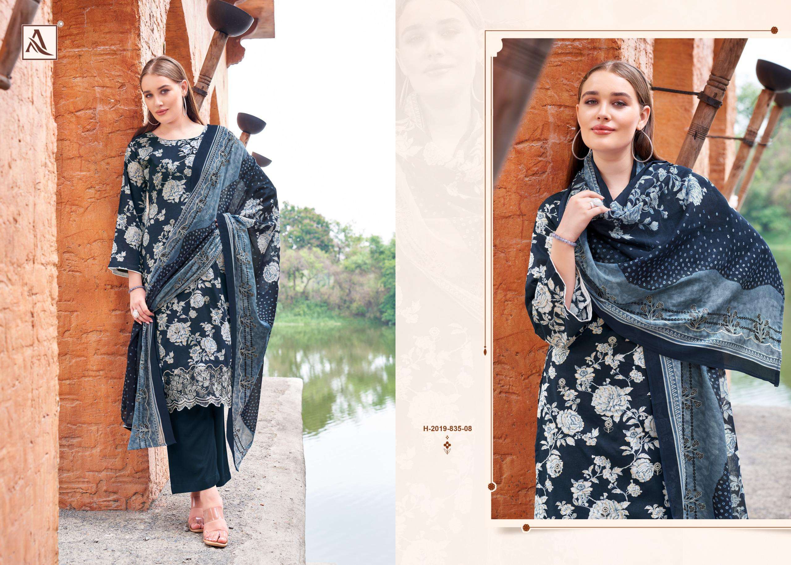 ALOK SUITS MAHRUKH COTTON PRINT WITH FANCY EMBROIDERY WORK SUITS 