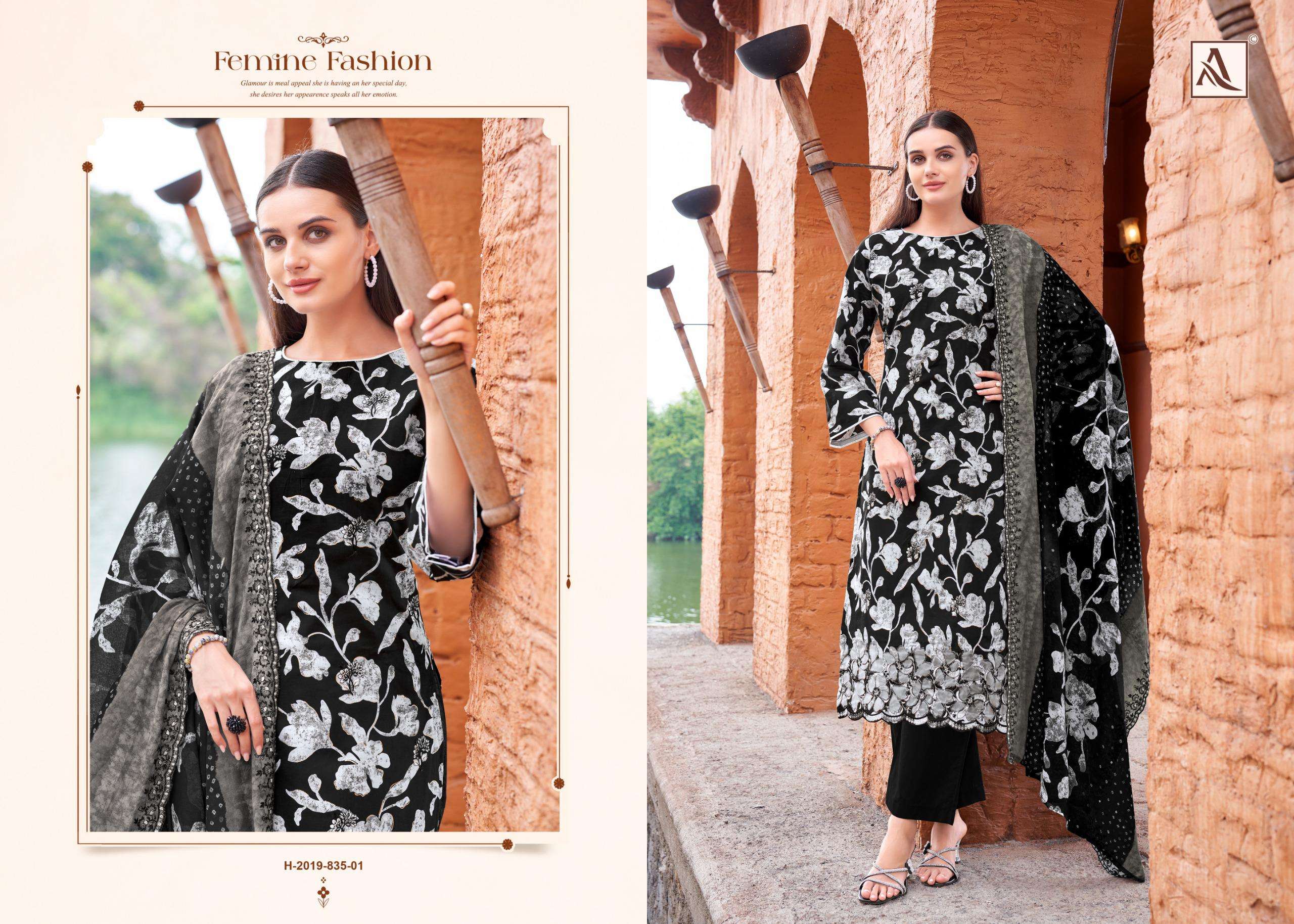 ALOK SUITS MAHRUKH COTTON PRINT WITH FANCY EMBROIDERY WORK SUITS 