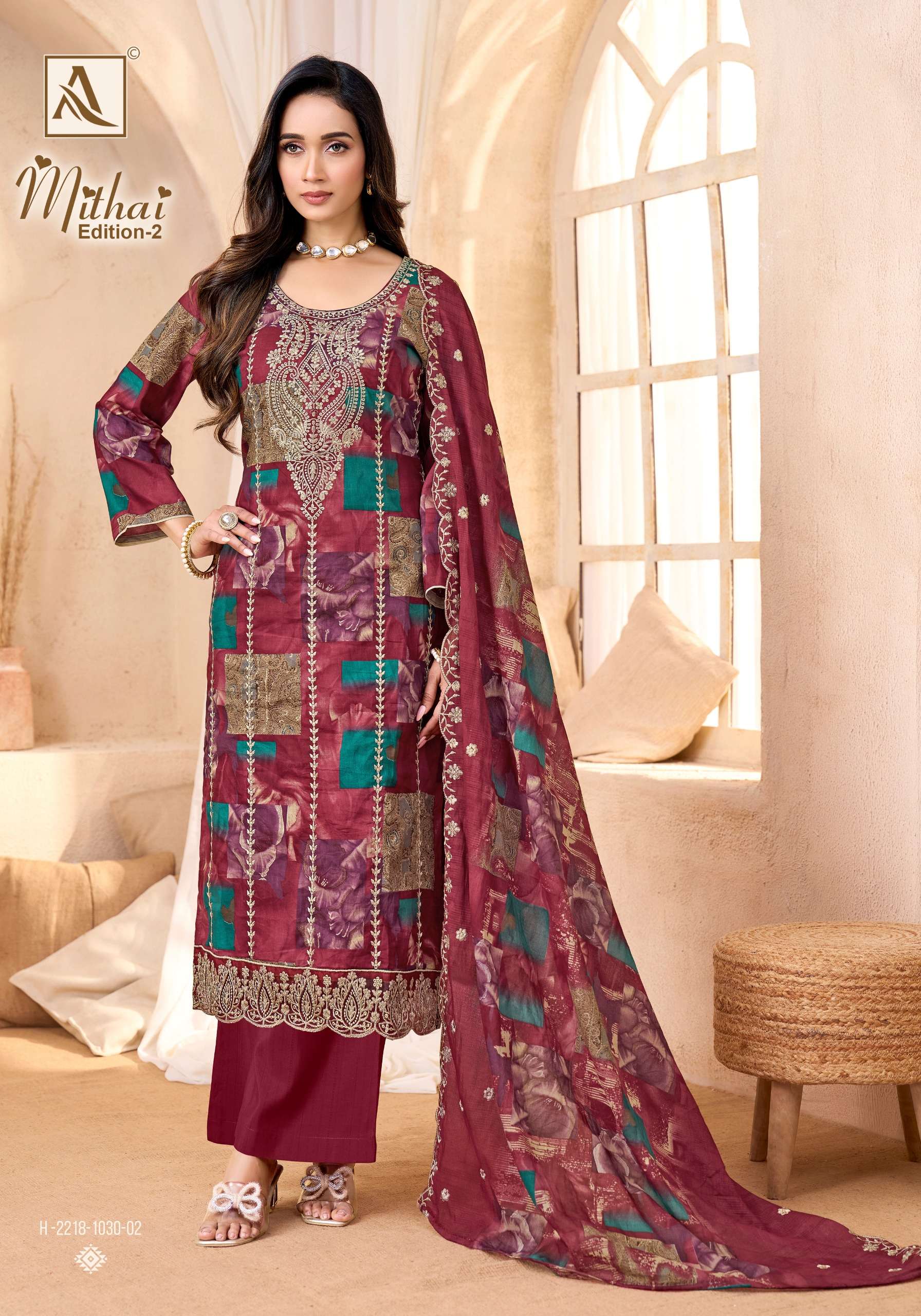 ALOK SUITS MITHAI VOL 2 COTTON PRINT WITH FANCY EMBROIDERY WORK SUIT