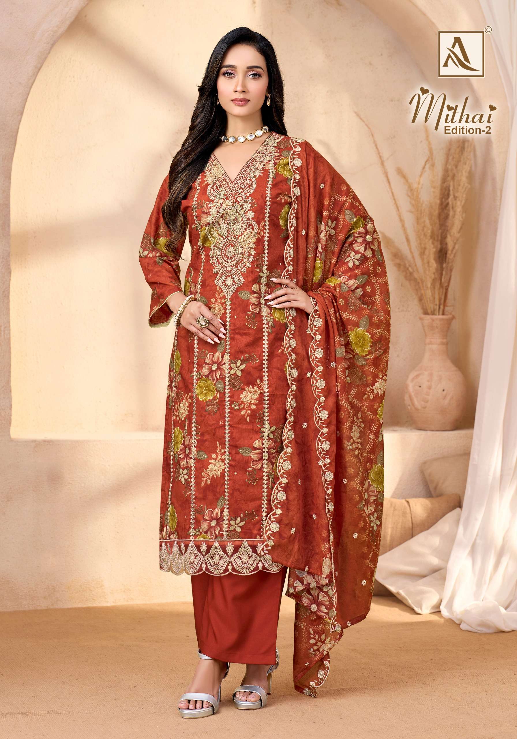 ALOK SUITS MITHAI VOL 2 COTTON PRINT WITH FANCY EMBROIDERY WORK SUIT