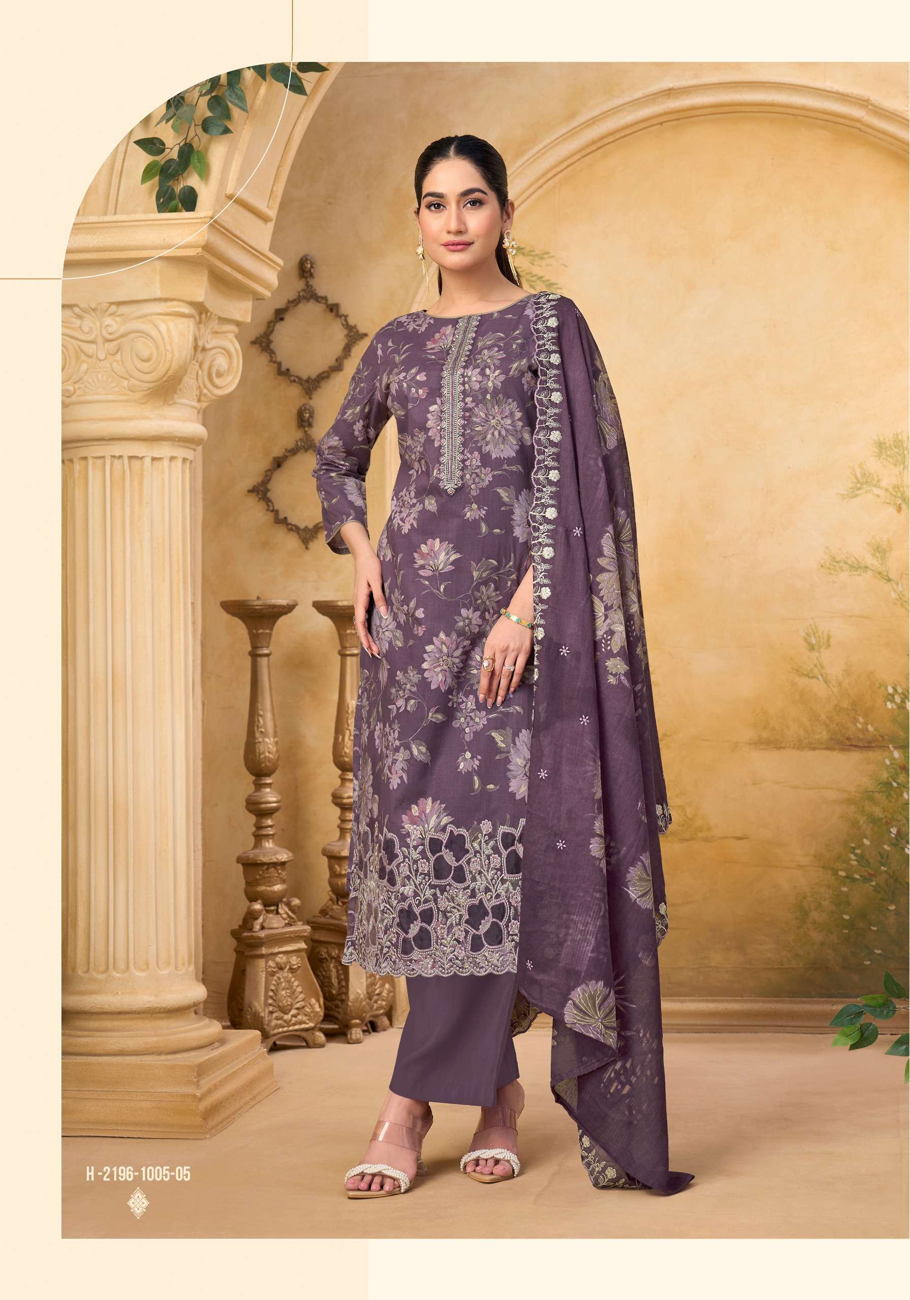 ALOK SUITS NETRA COTTON PRINT WITH FANCY EMBROIDERY WORK SUIT