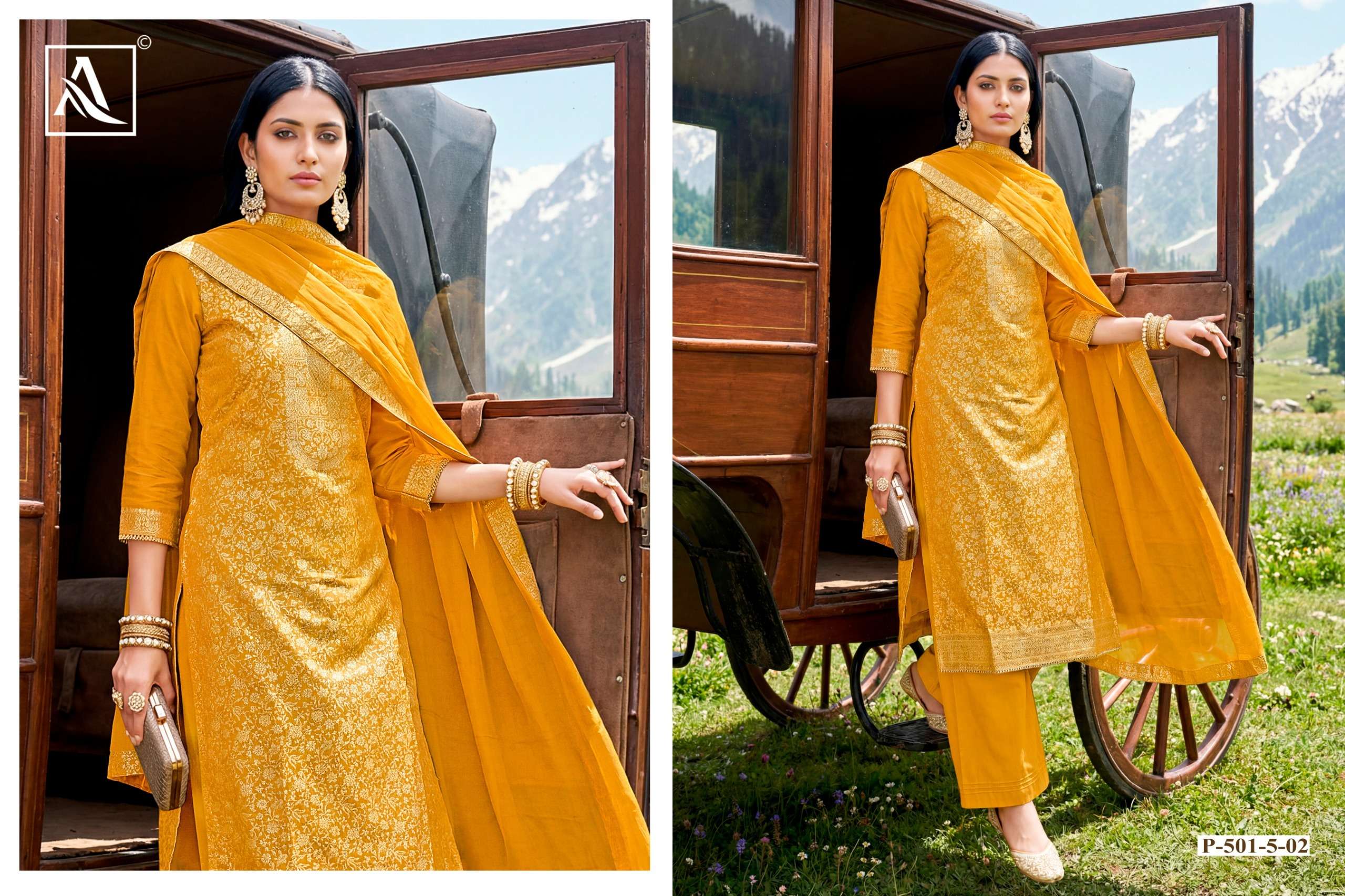 ALOK SUITS RICHI RICH JACQUARD DESIGNER WORK FANCY WORK SUIT