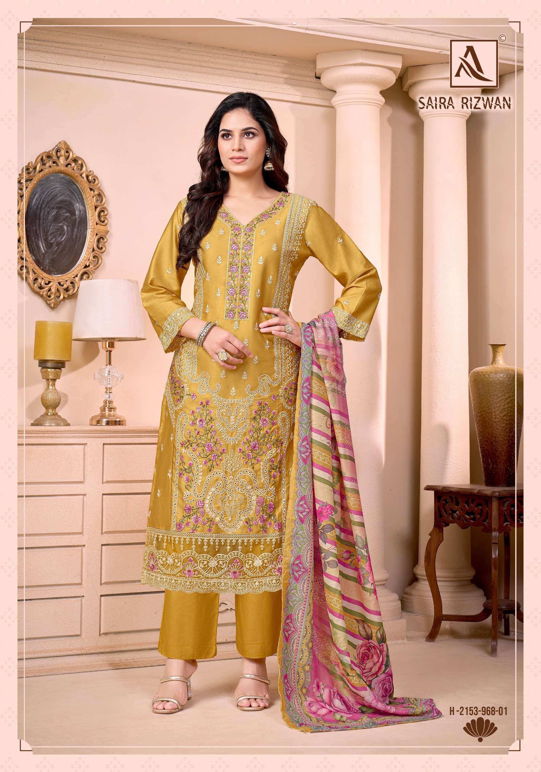 ALOK SUITS SAIRA RIZWAN JAM COTTON DIGITAL PRINT WITH FANCY WORK SUIT