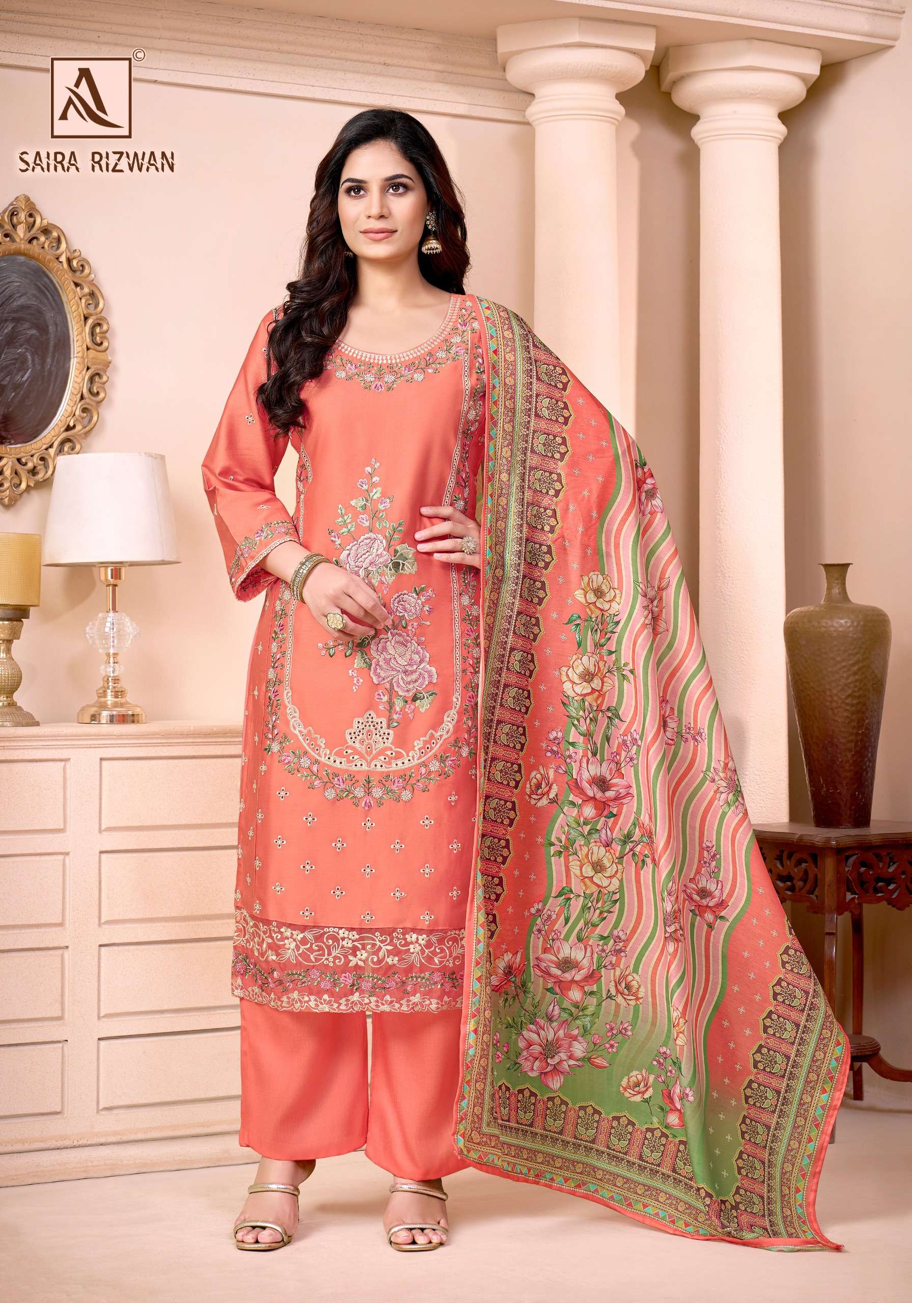 ALOK SUITS SAIRA RIZWAN JAM COTTON DIGITAL PRINT WITH FANCY WORK SUIT
