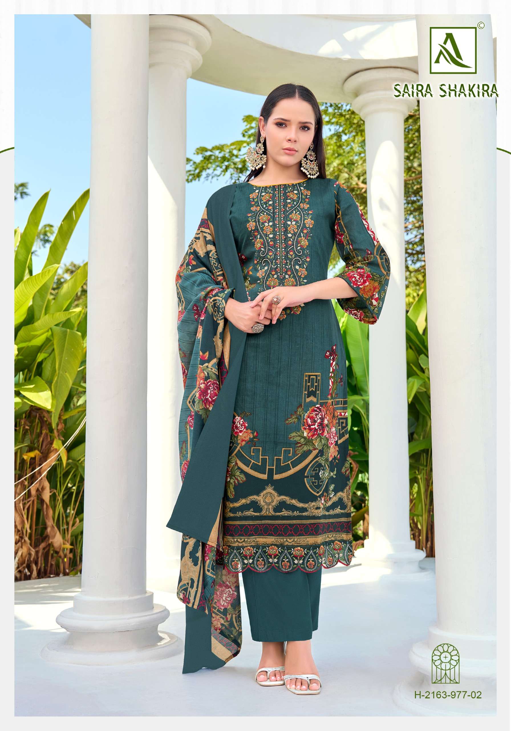 ALOK SUITS SAIRA SHAKIRA COTTON DIGITAL PAKISTANI PRINT WITH EMBROIDERY WORK SUIT