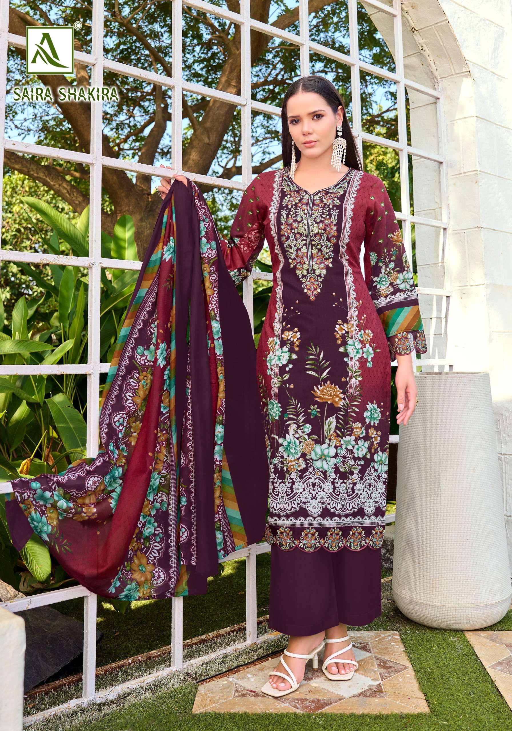 ALOK SUITS SAIRA SHAKIRA COTTON DIGITAL PAKISTANI PRINT WITH EMBROIDERY WORK SUIT