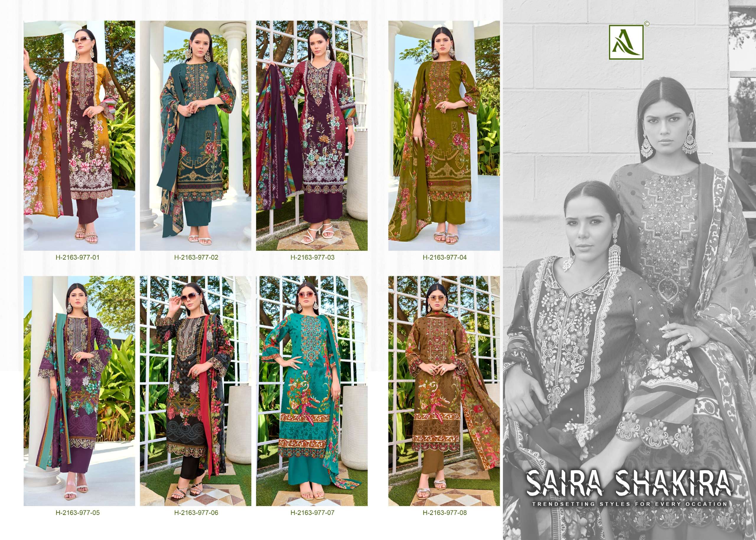 ALOK SUITS SAIRA SHAKIRA COTTON DIGITAL PAKISTANI PRINT WITH EMBROIDERY WORK SUIT