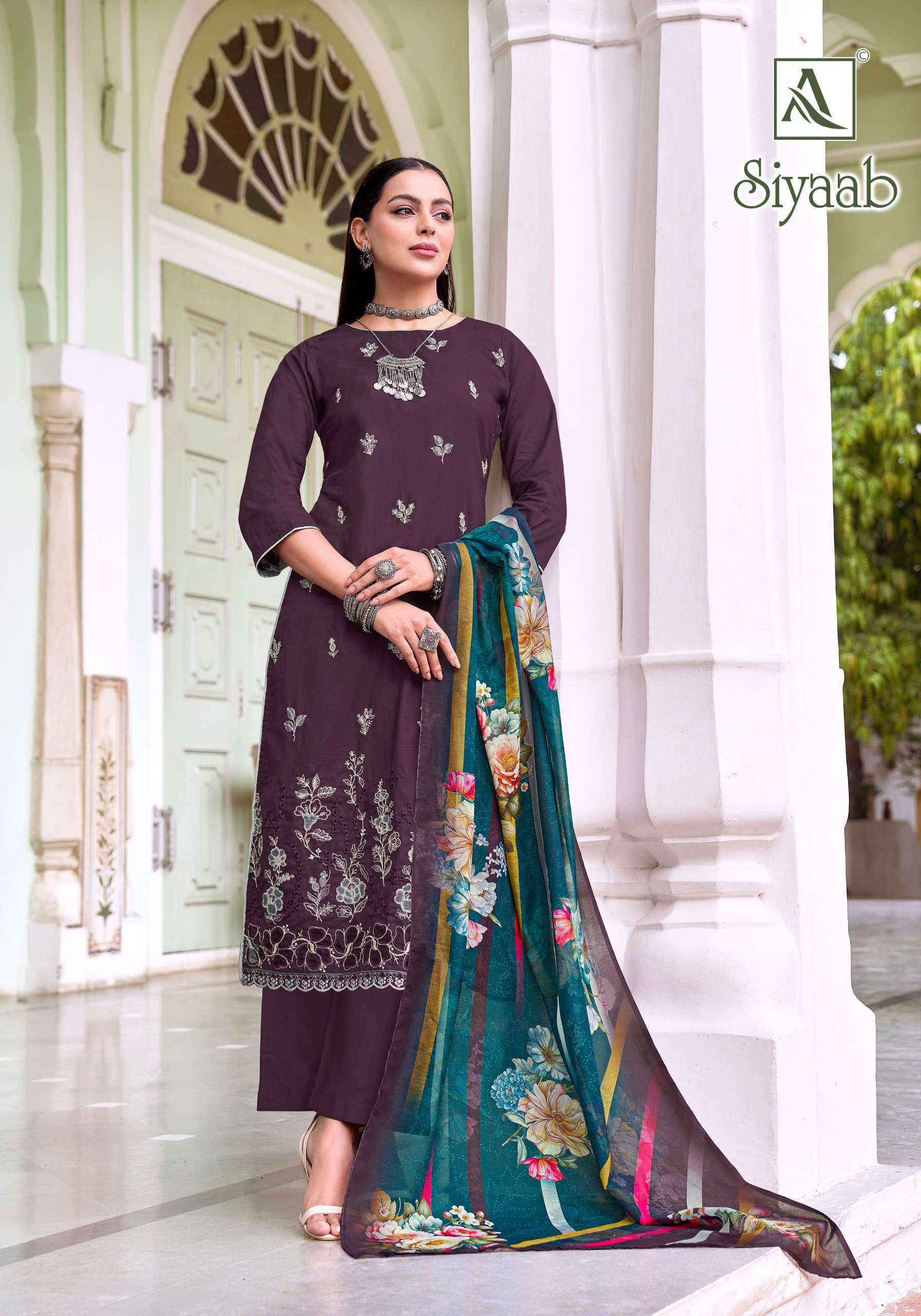 ALOK SUITS SIYAAB COTTON FANCY EMBROIDERY WORK SUITS 