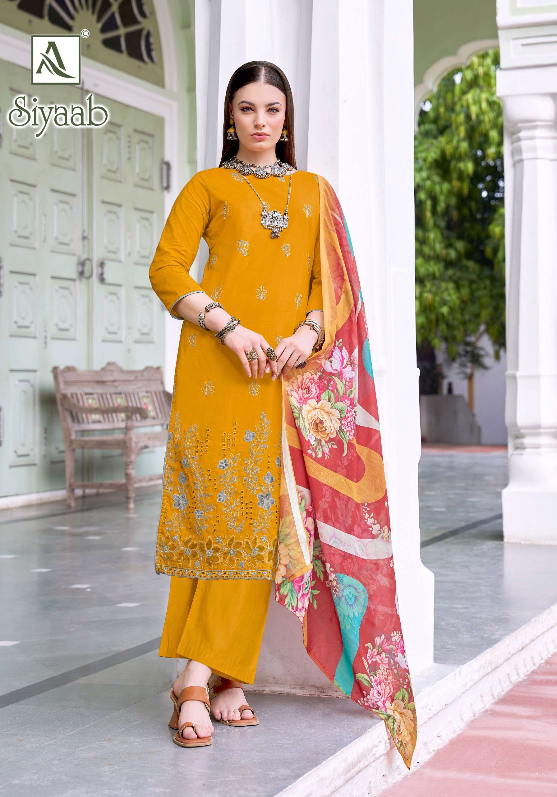 ALOK SUITS SIYAAB COTTON FANCY EMBROIDERY WORK SUITS 