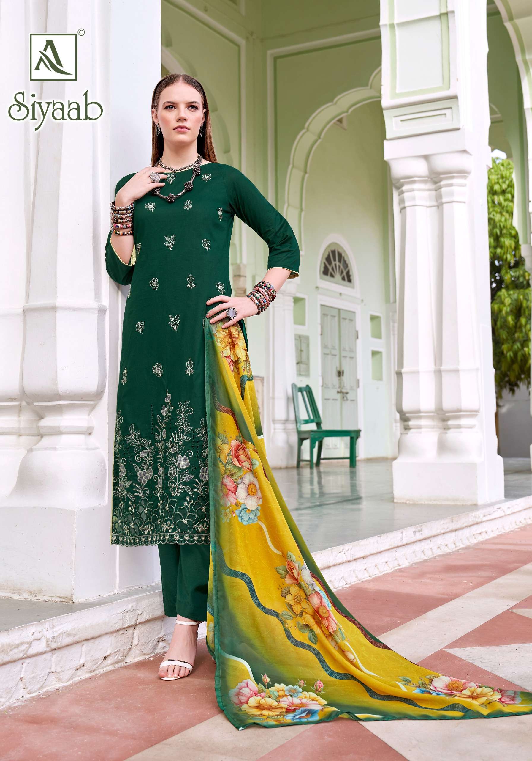 ALOK SUITS SIYAAB COTTON FANCY EMBROIDERY WORK SUITS 
