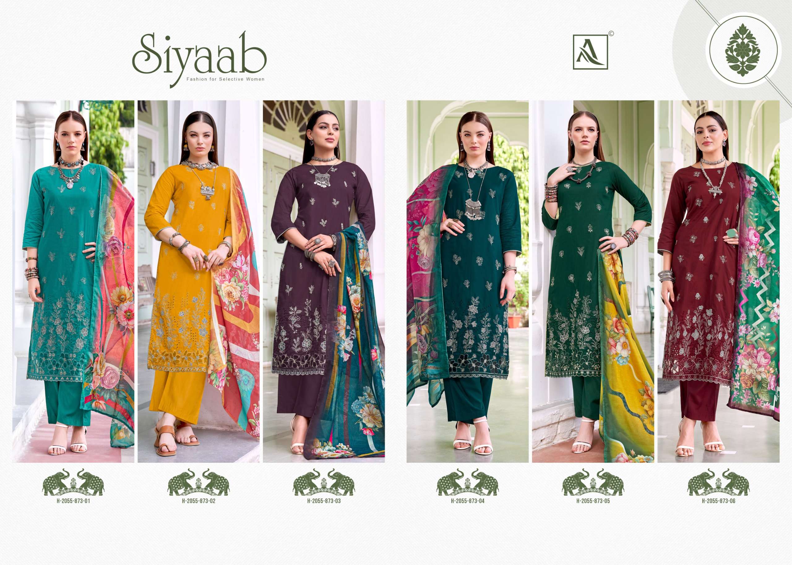 ALOK SUITS SIYAAB COTTON FANCY EMBROIDERY WORK SUITS 