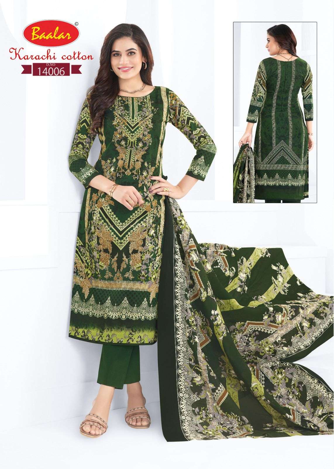 BAALAR KARACHI COTTON VOL 14 LAWN COTTON PRINTED SALWAR SUIT