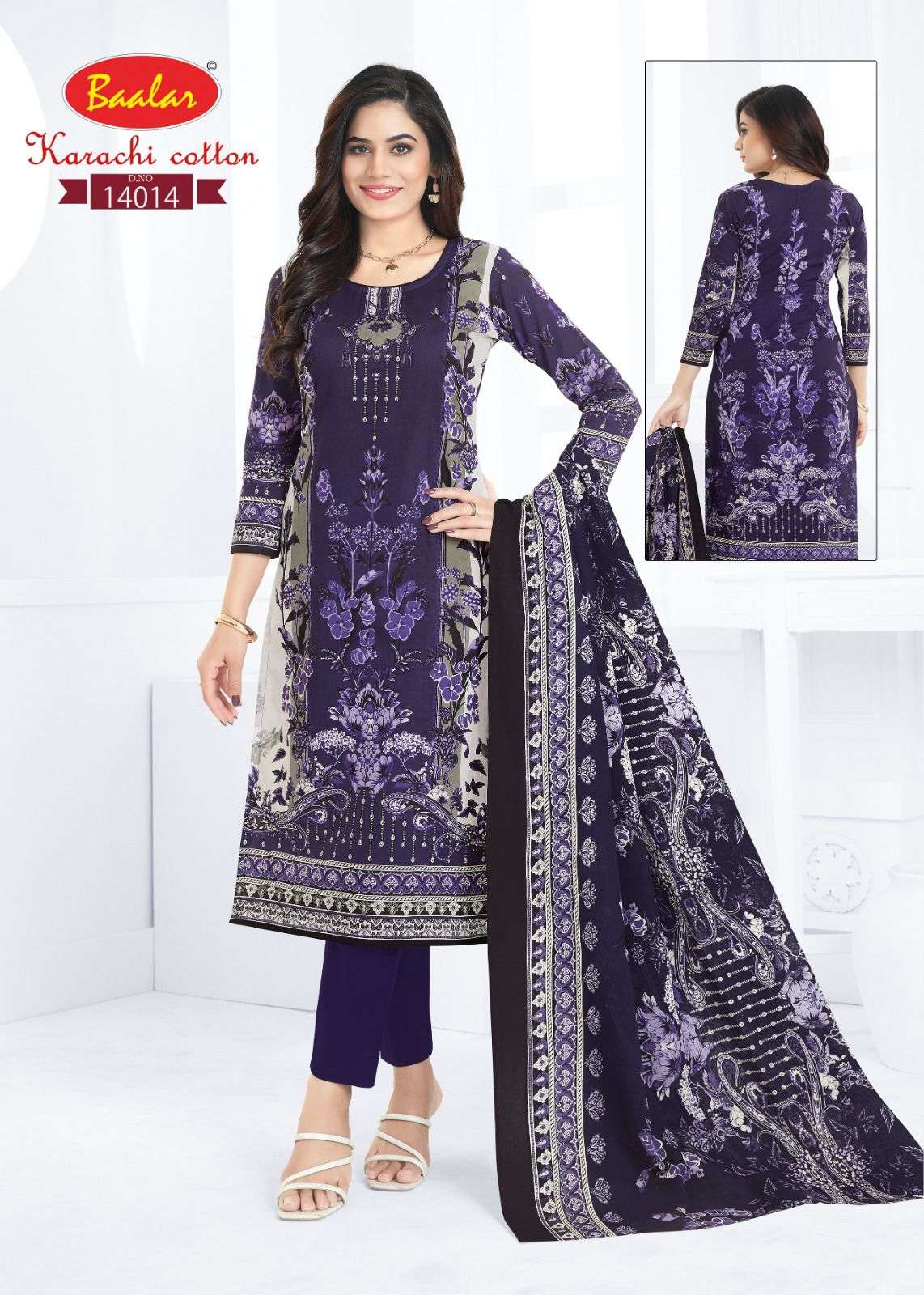 BAALAR KARACHI COTTON VOL 14 LAWN COTTON PRINTED SALWAR SUIT