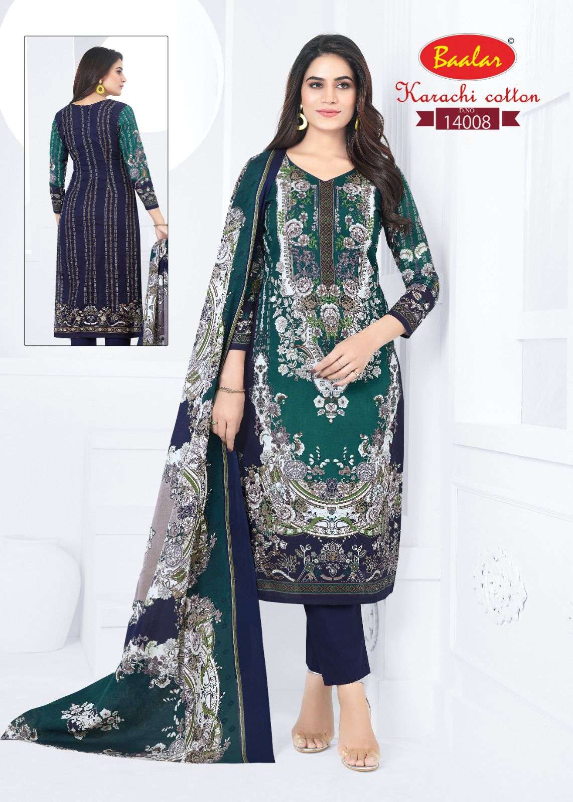 BAALAR KARACHI COTTON VOL 14 LAWN COTTON PRINTED SALWAR SUIT