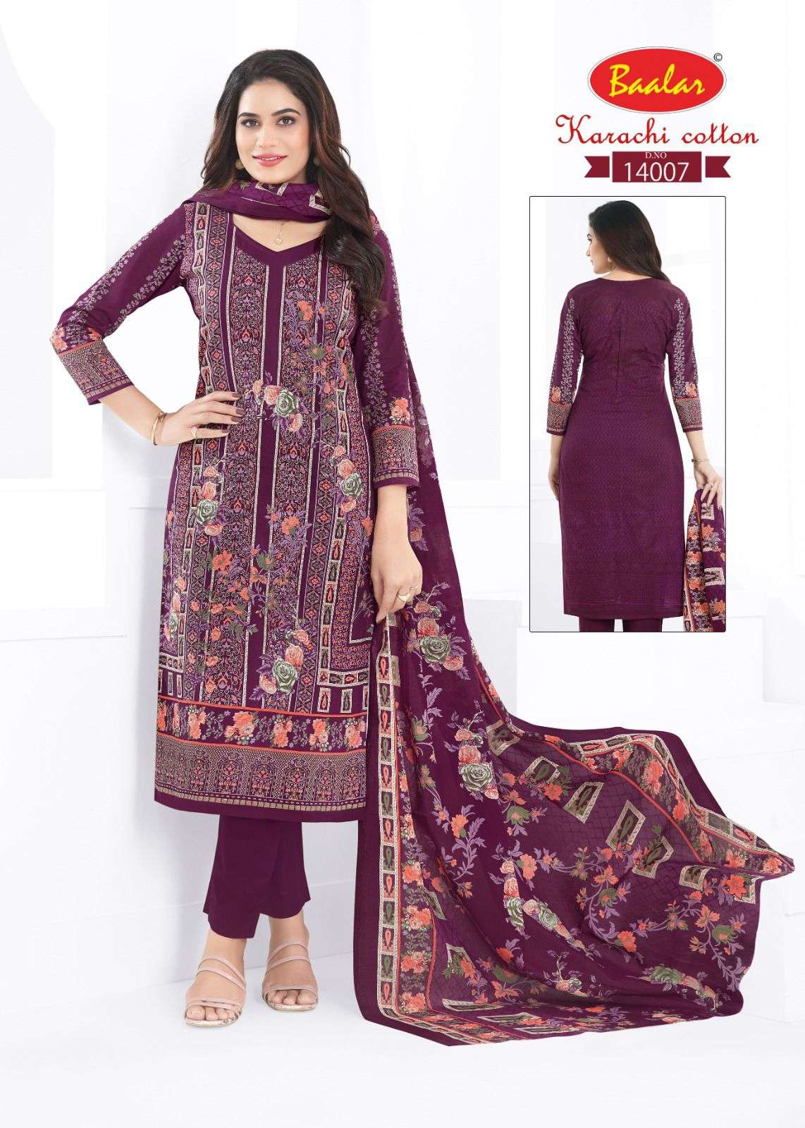 BAALAR KARACHI COTTON VOL 14 LAWN COTTON PRINTED SALWAR SUIT