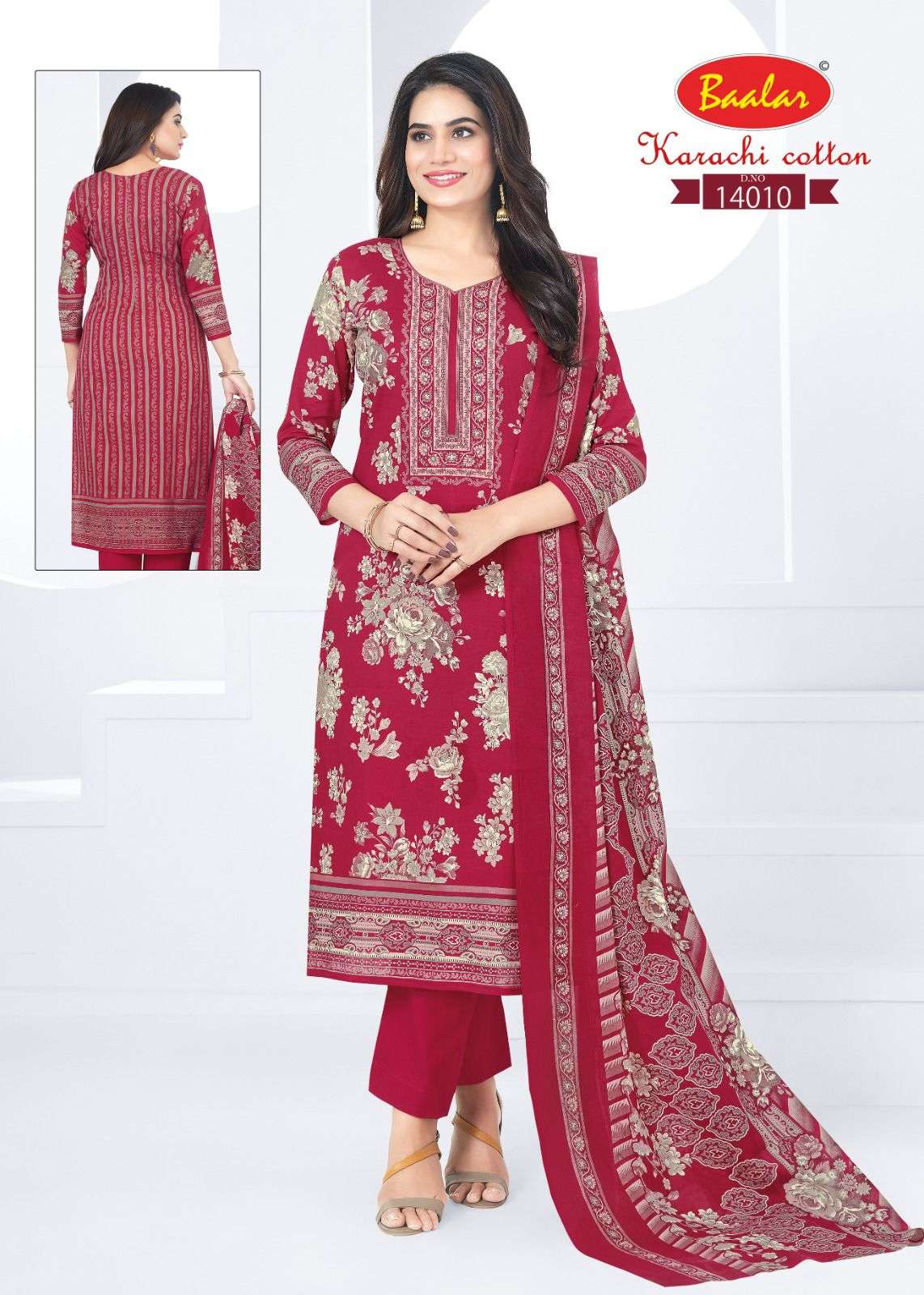 BAALAR KARACHI COTTON VOL 14 LAWN COTTON PRINTED SALWAR SUIT