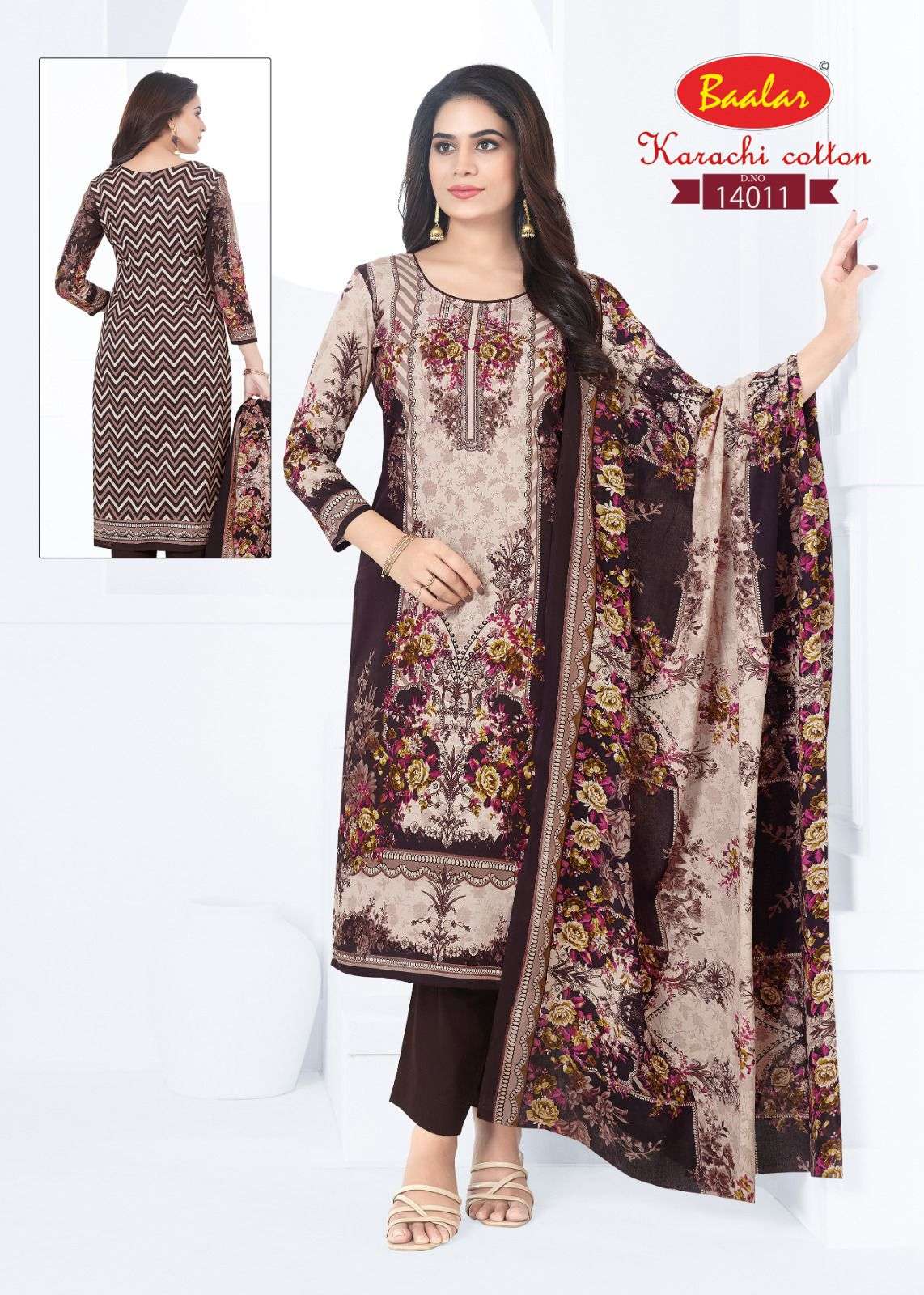 BAALAR KARACHI COTTON VOL 14 LAWN COTTON PRINTED SALWAR SUIT