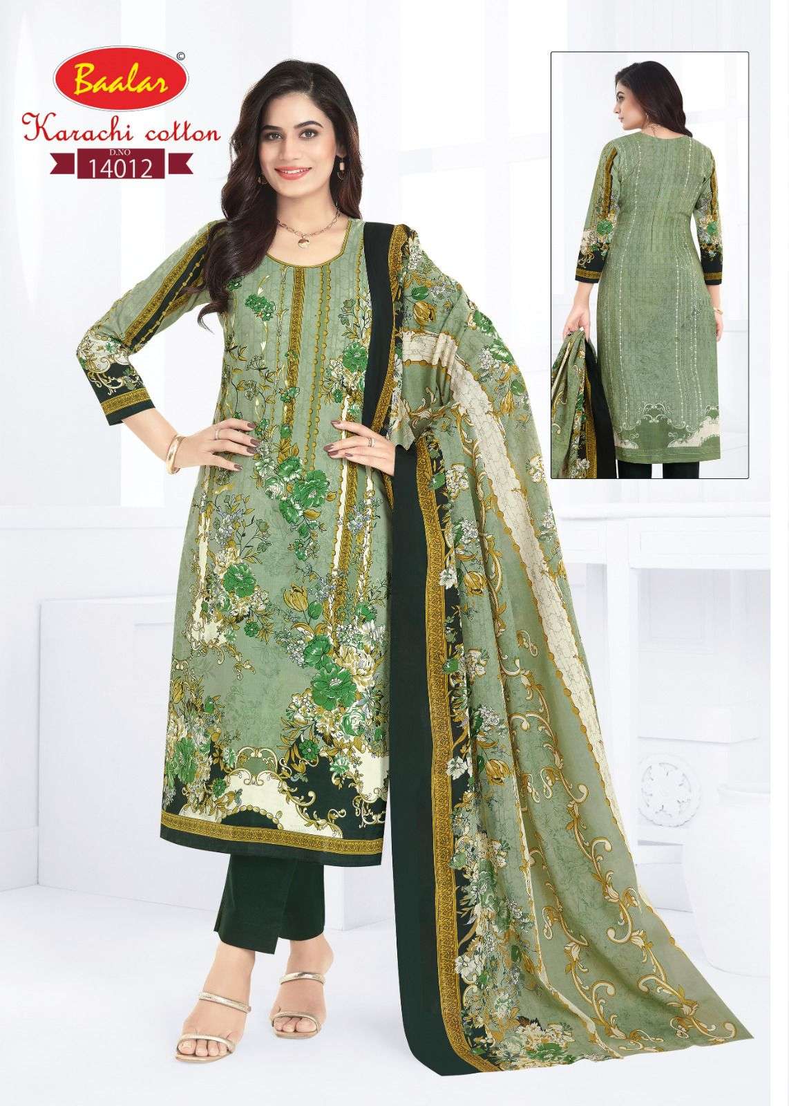 BAALAR KARACHI COTTON VOL 14 LAWN COTTON PRINTED SALWAR SUIT