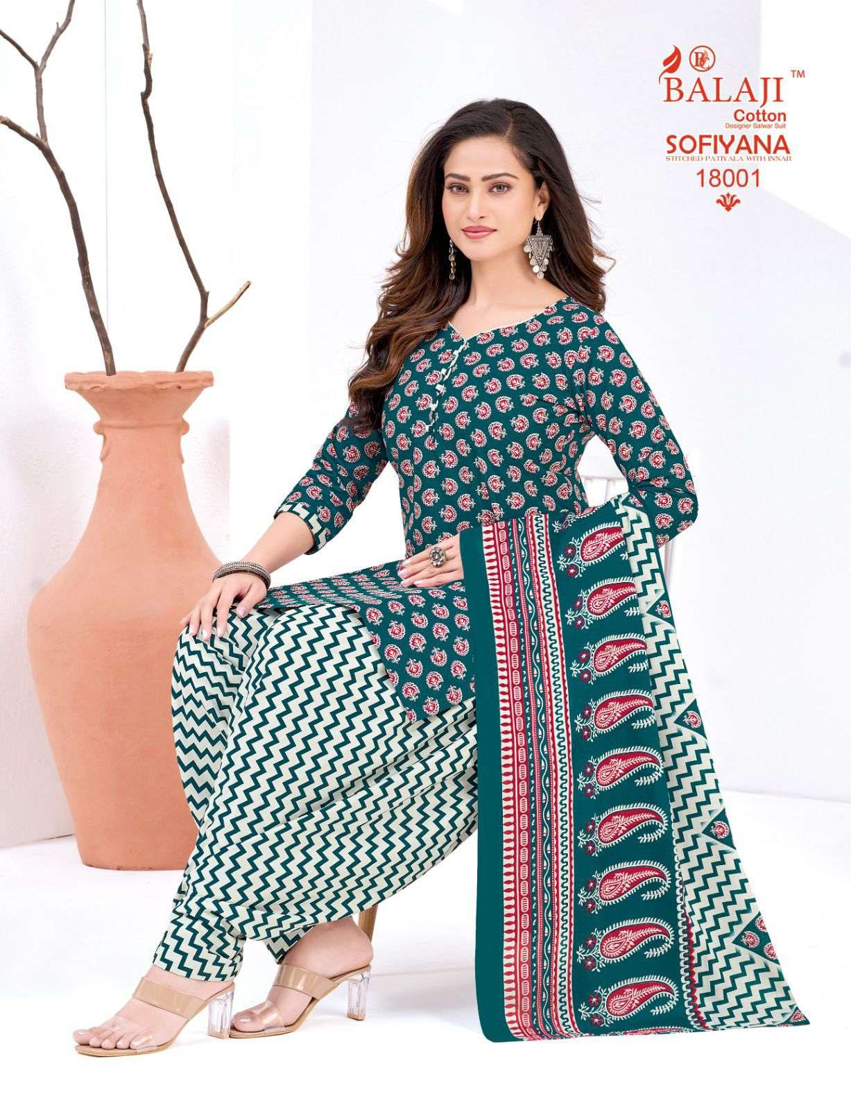  BALAJI COTTON SOFIYANA VOL 18 COTTON READY MADE PATIYALA SUIT