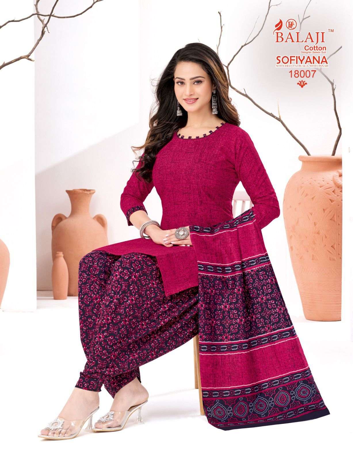  BALAJI COTTON SOFIYANA VOL 18 COTTON READY MADE PATIYALA SUIT