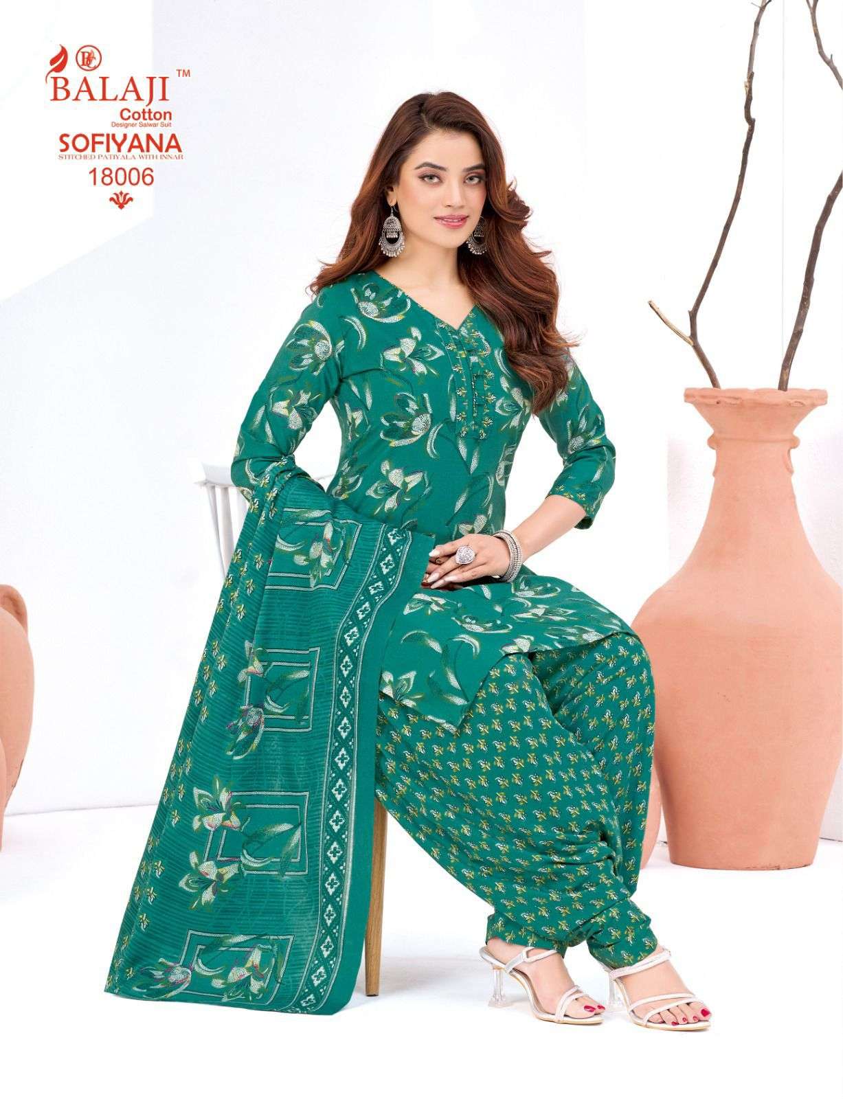  BALAJI COTTON SOFIYANA VOL 18 COTTON READY MADE PATIYALA SUIT