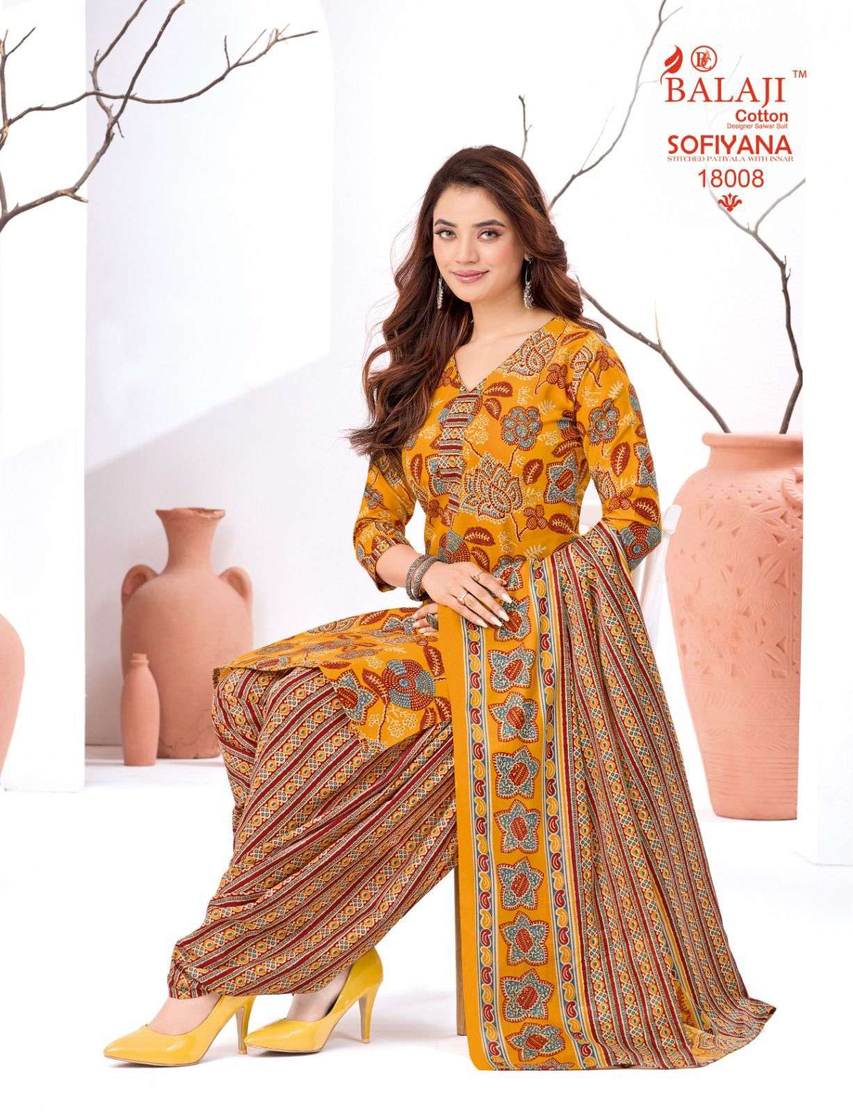  BALAJI COTTON SOFIYANA VOL 18 COTTON READY MADE PATIYALA SUIT